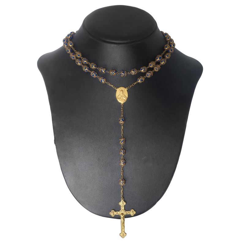 Collana rosario con Crocifisso con grani