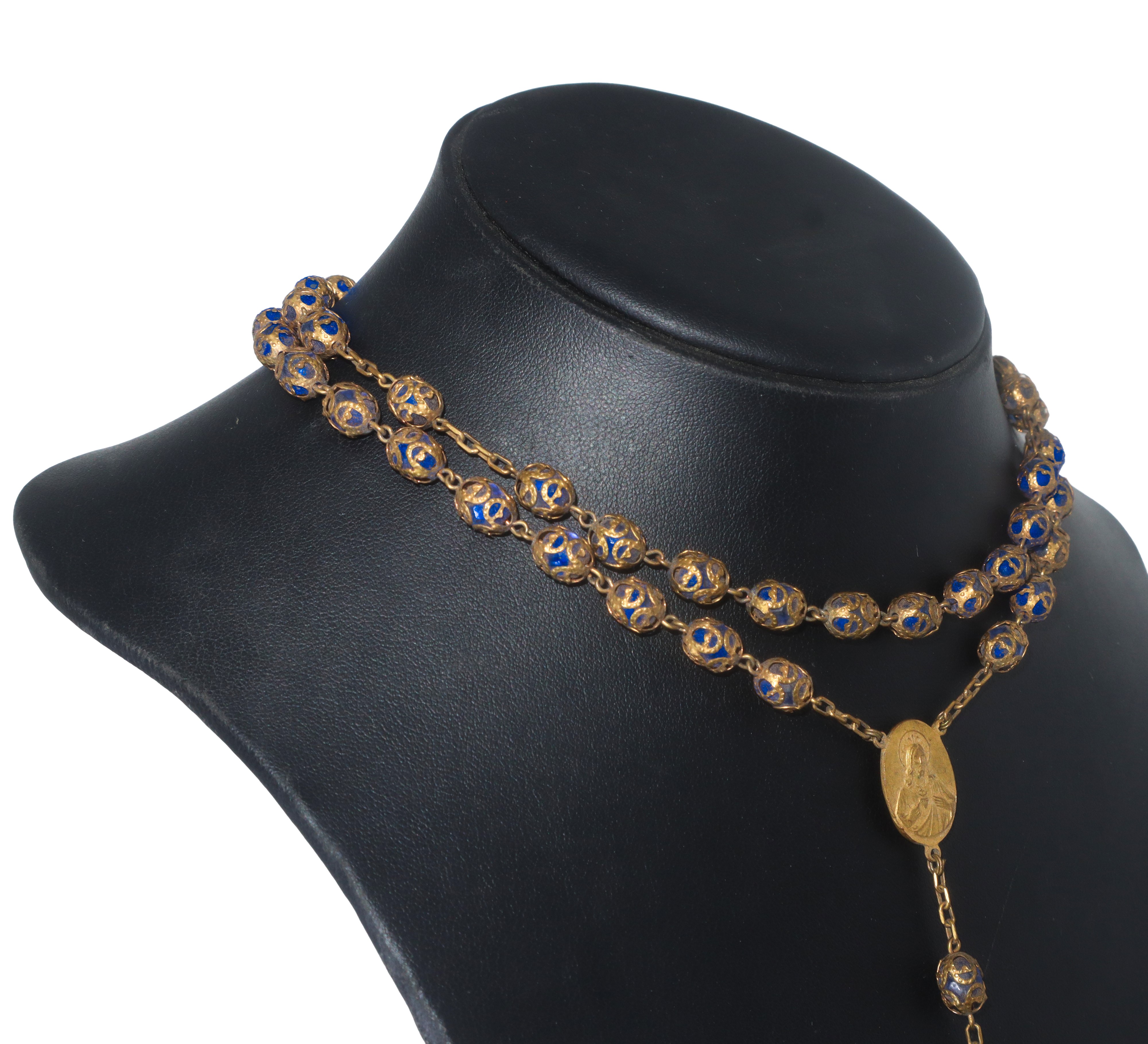 Collana rosario con Crocifisso con grani