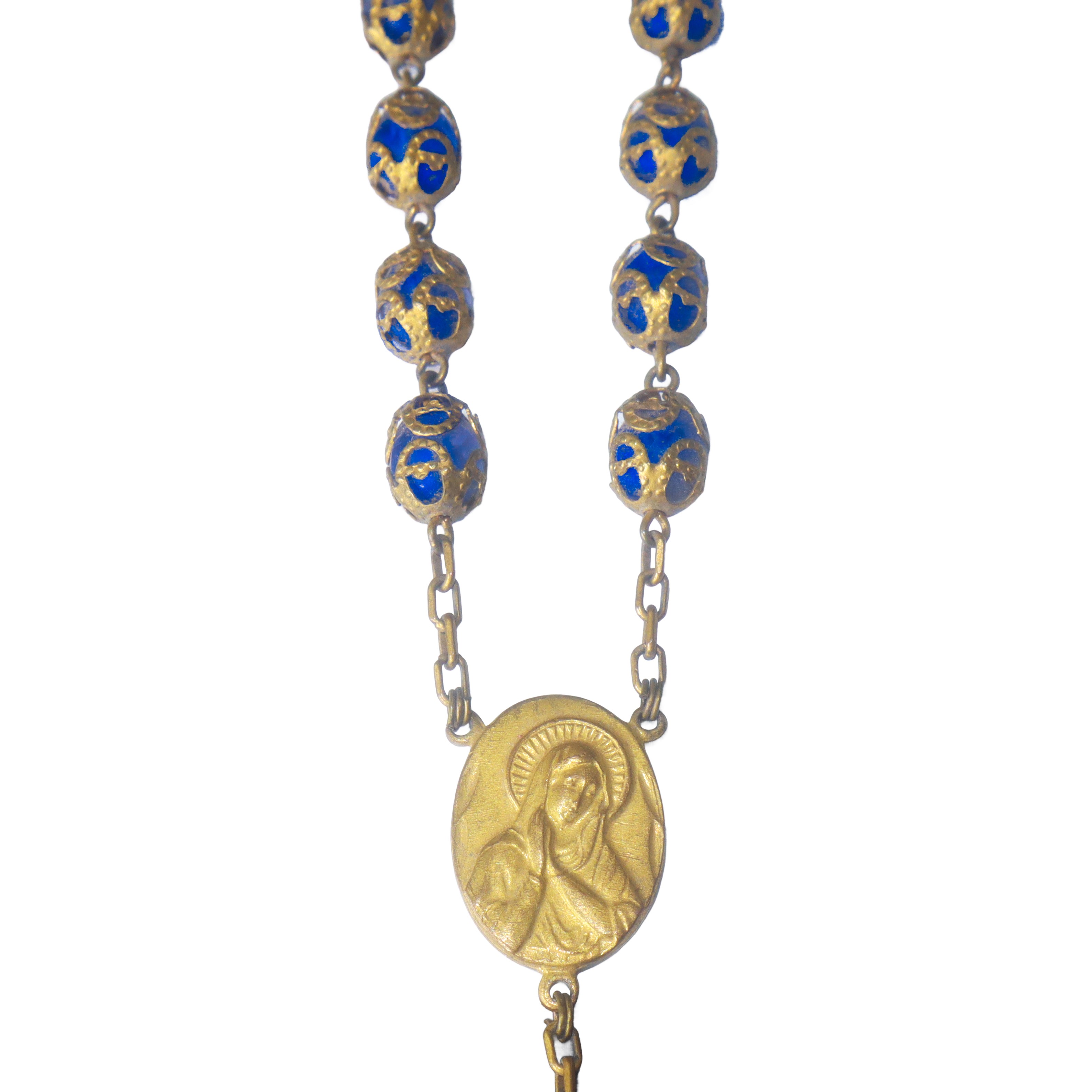 Collana rosario con Crocifisso con grani