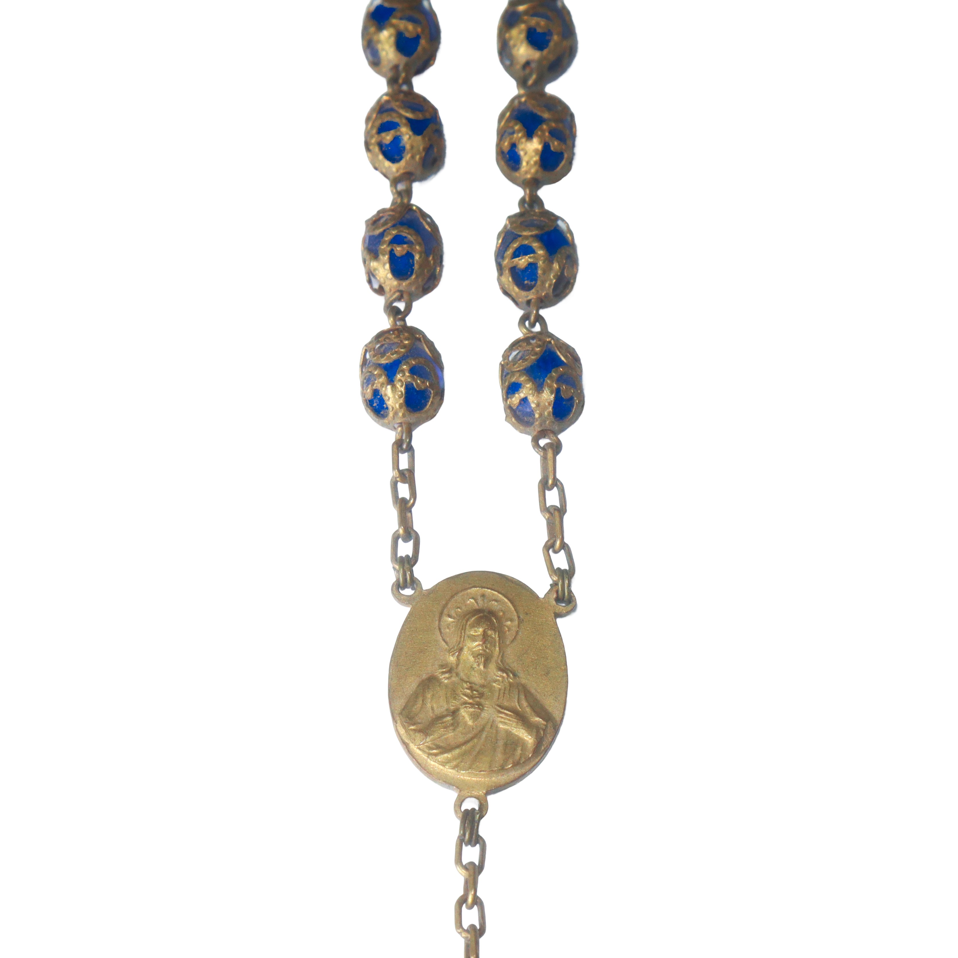 Collana rosario con Crocifisso con grani