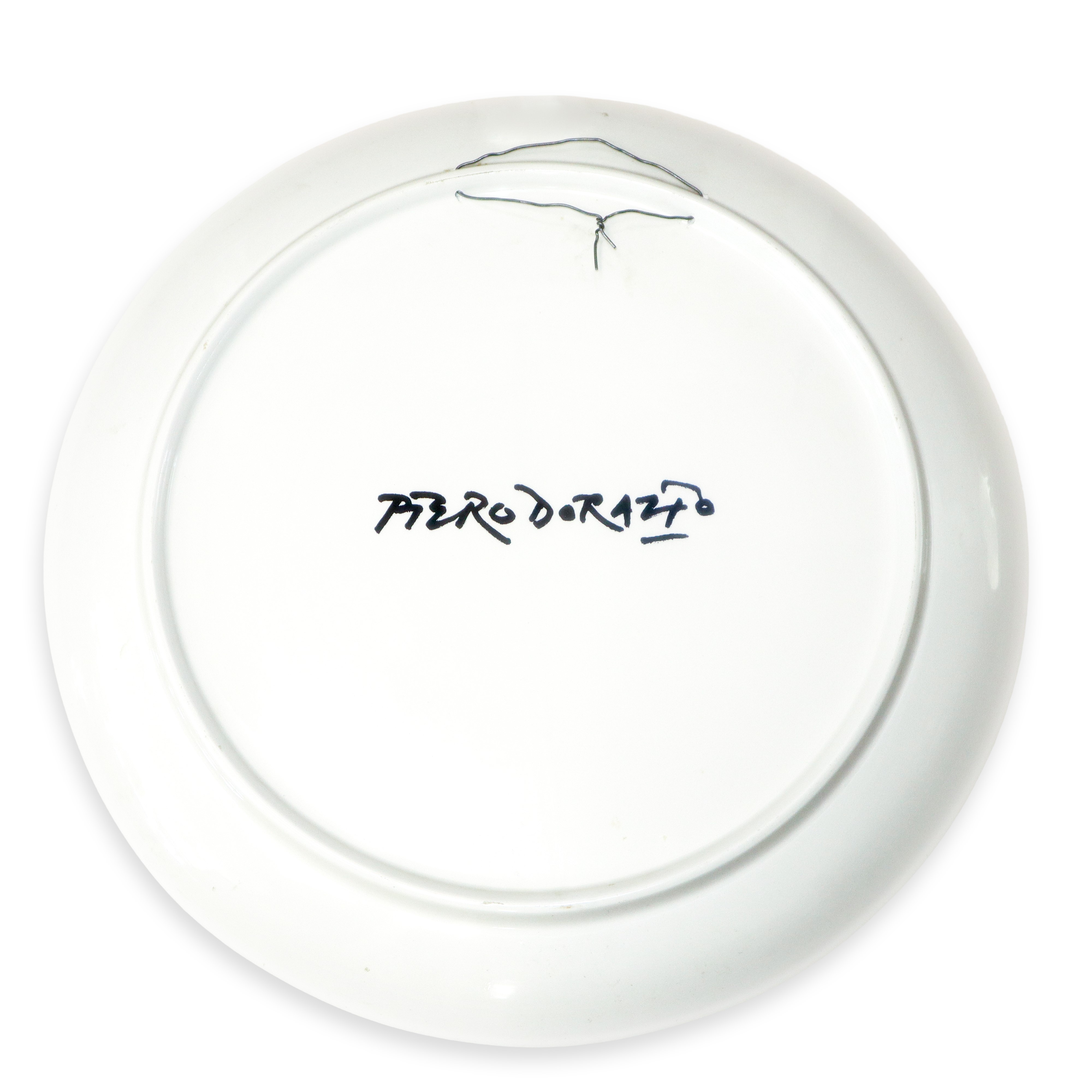 Piatto da muro in ceramica invetriata