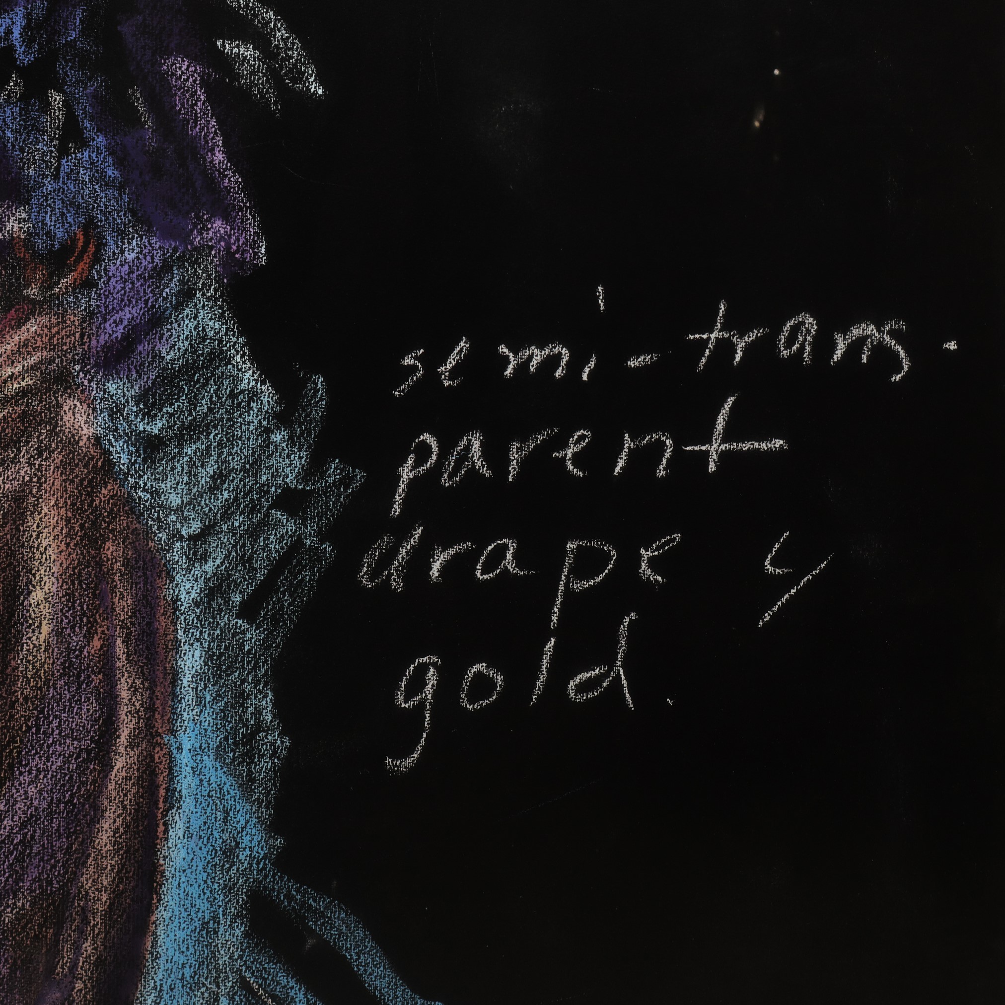 Dittico Semi Trans-parent drape and gold