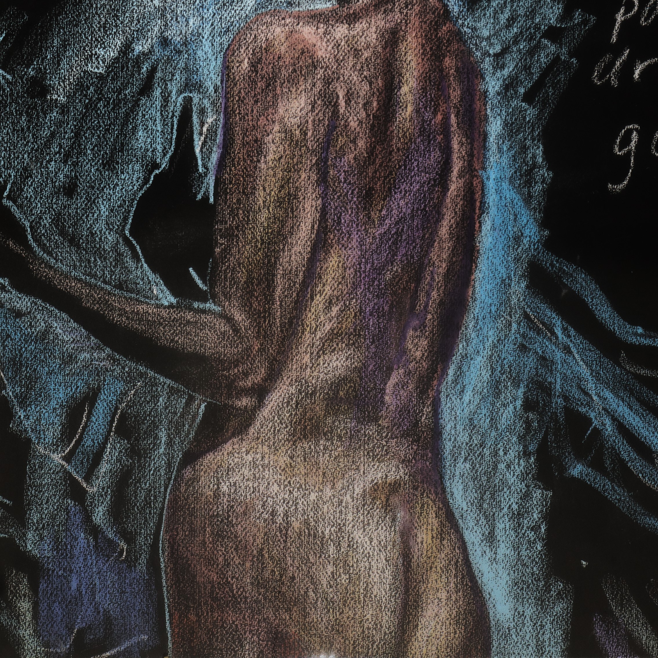 Dittico Semi Trans-parent drape and gold