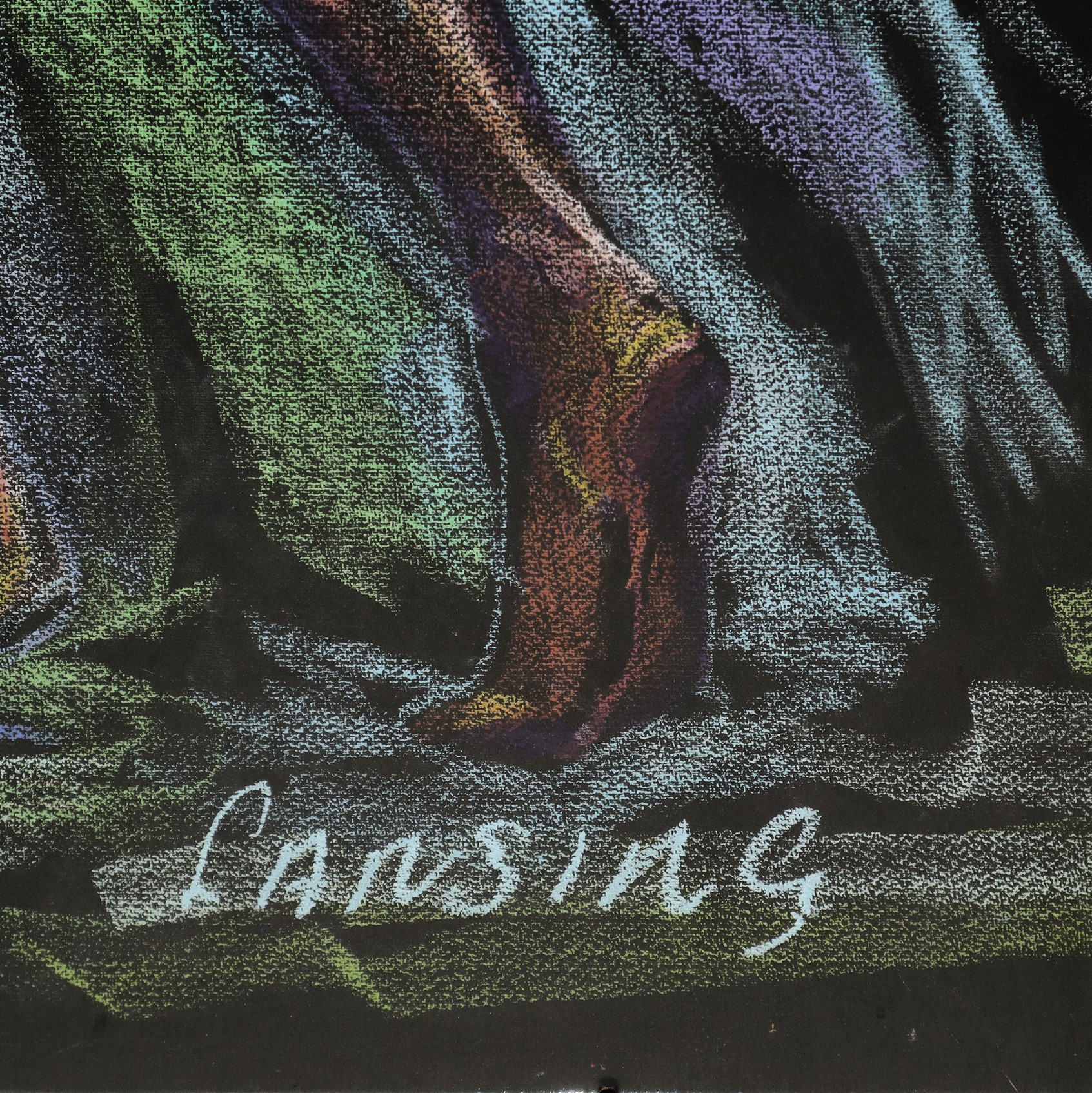 Dittico Semi Trans-parent drape and gold