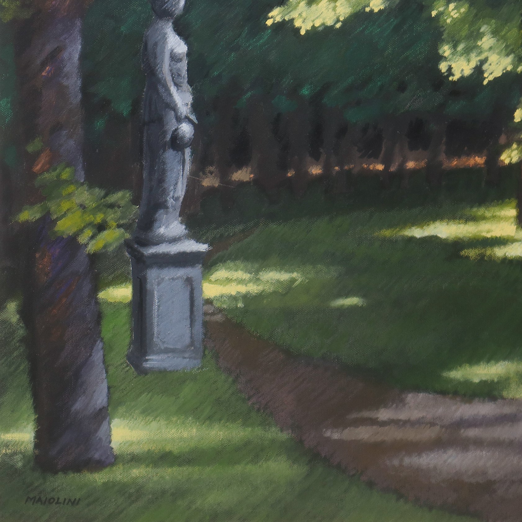 Carlo Maiolini - Giardino con Statua