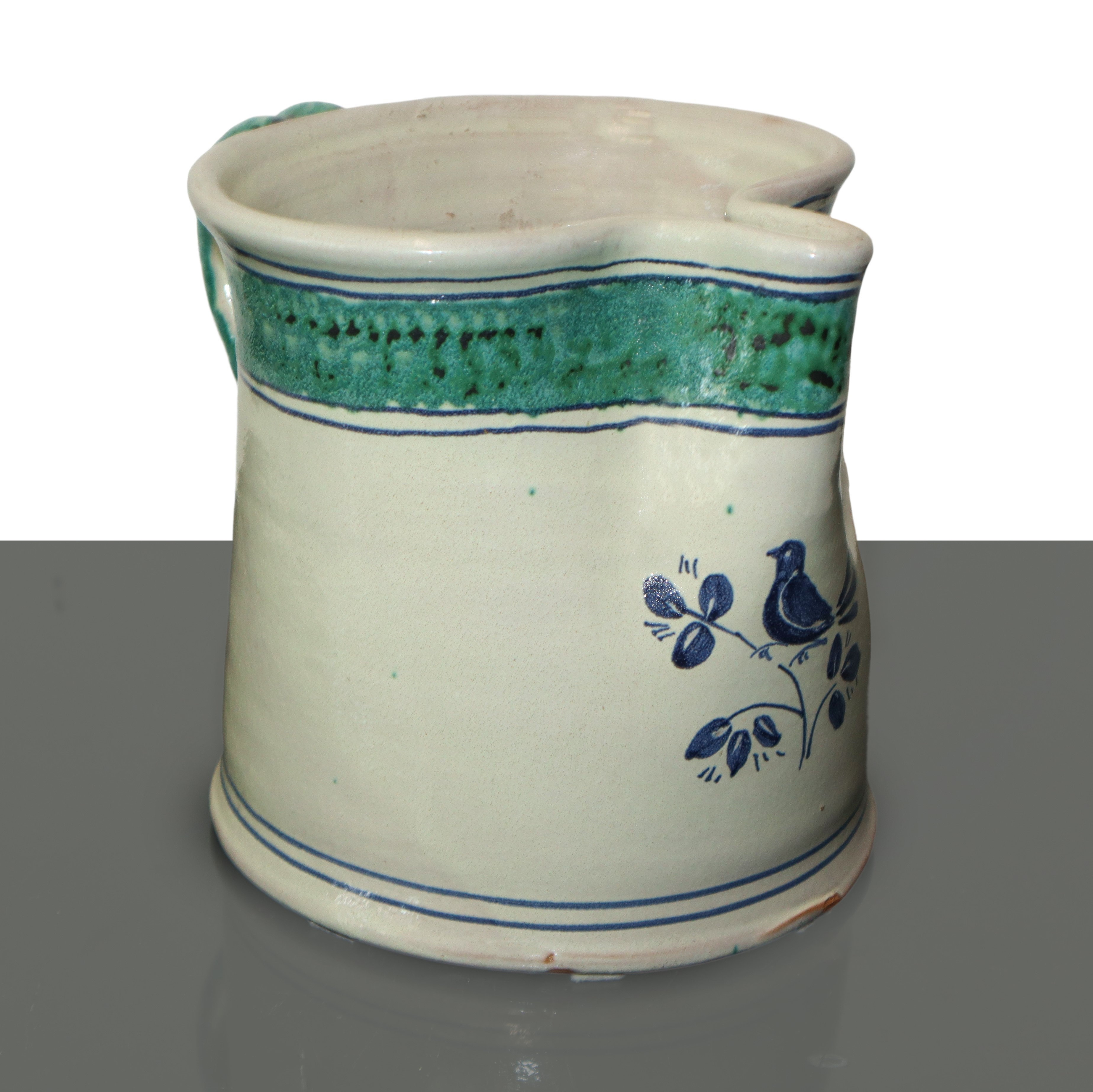 Alessi Ceramiche - Versatotoio in Maiolica di Caltagirone con Uccellino sul Fronte con Piatto in ...