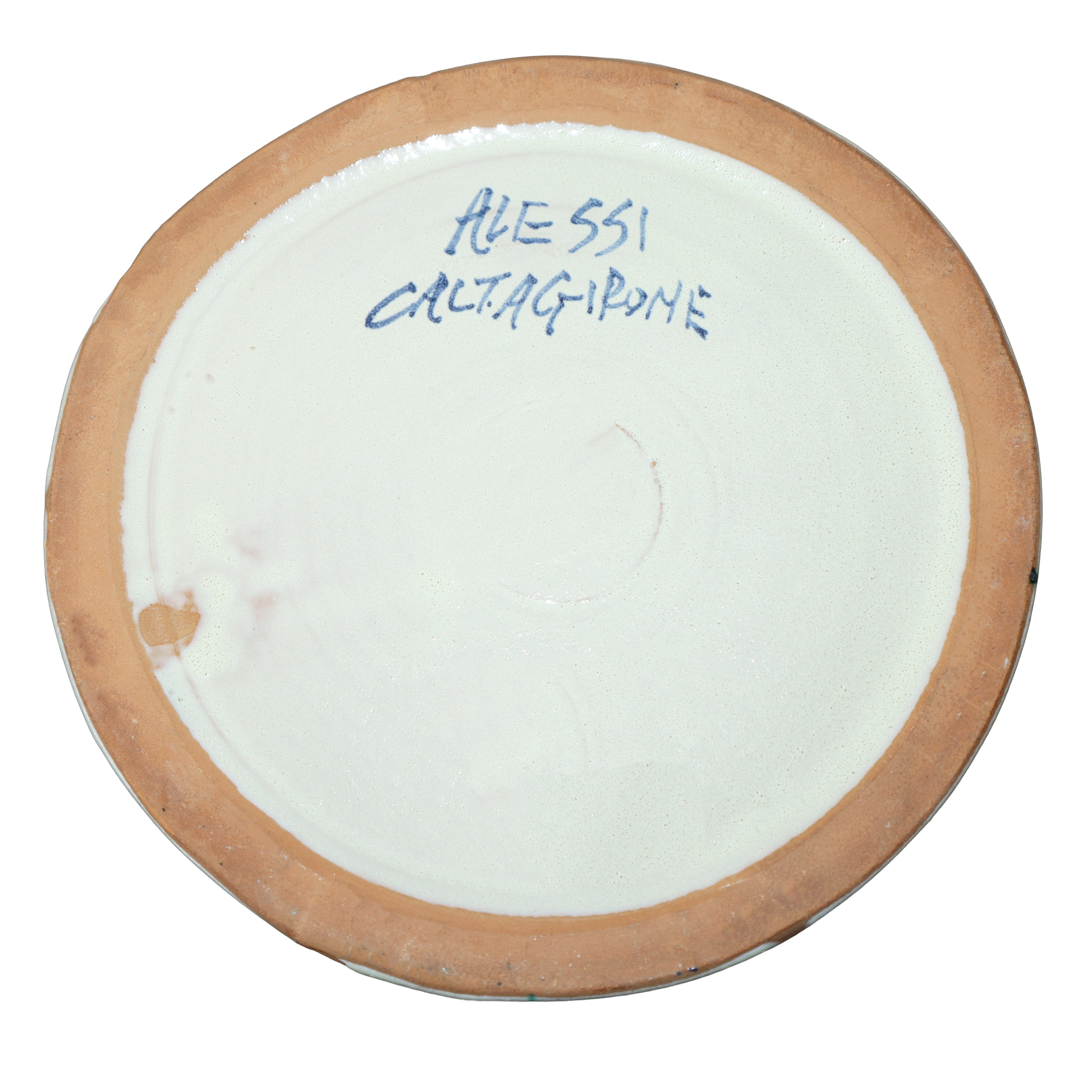 Alessi Ceramiche - Versatotoio in Maiolica di Caltagirone con Uccellino sul Fronte con Piatto in ...
