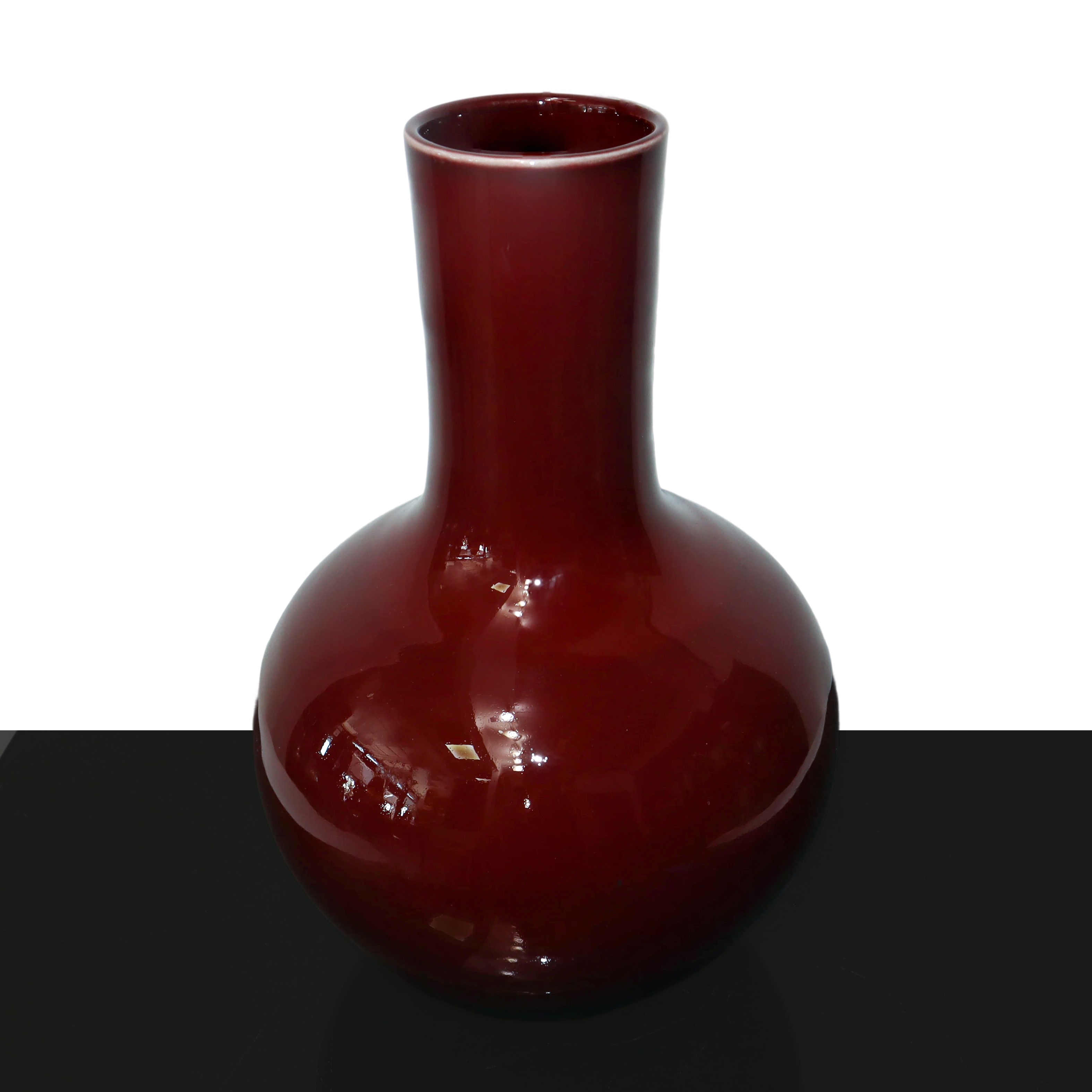 Vaso cinese in porcellana rossa