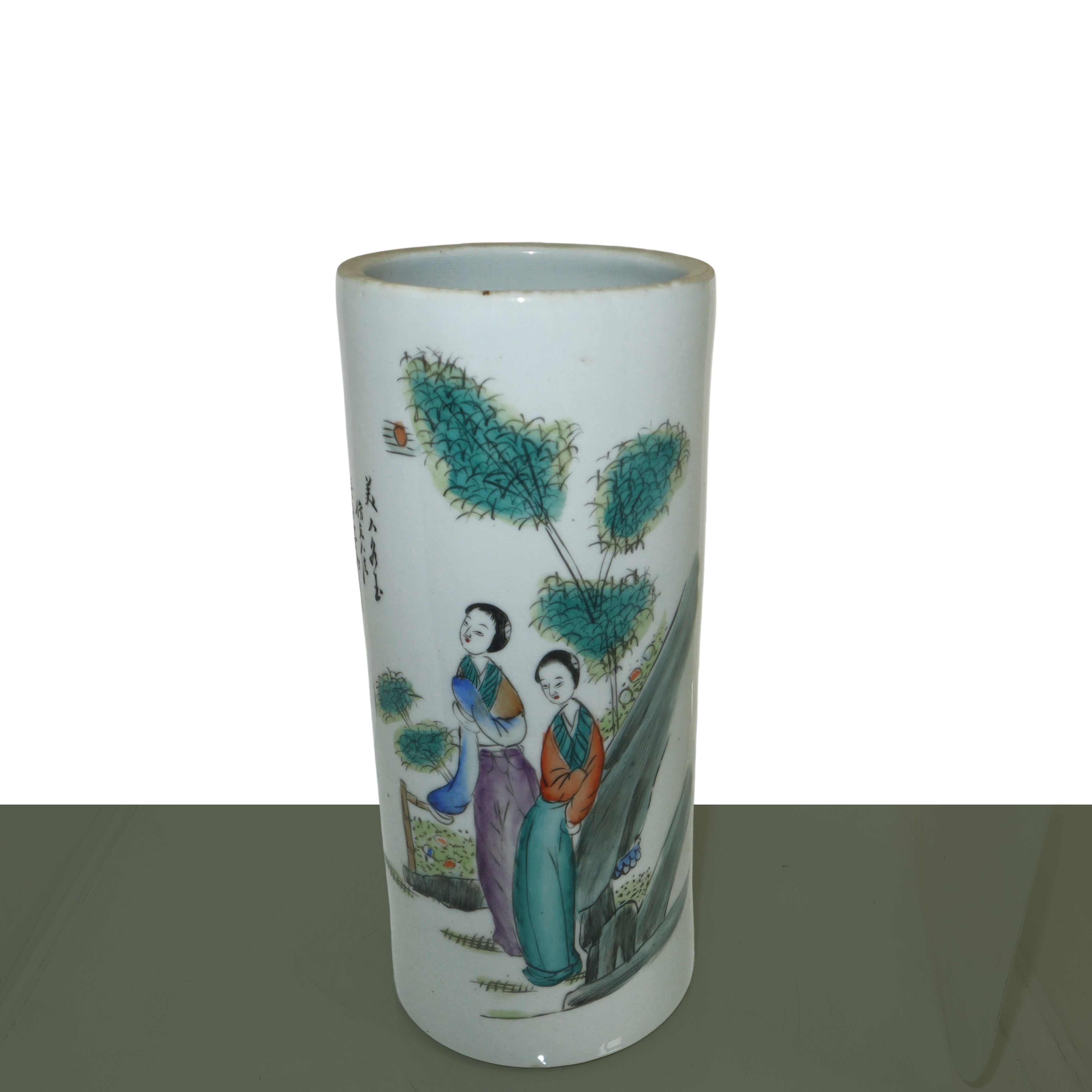 Portapenne con raffigurazioni di celebrità e dipinti cinesi