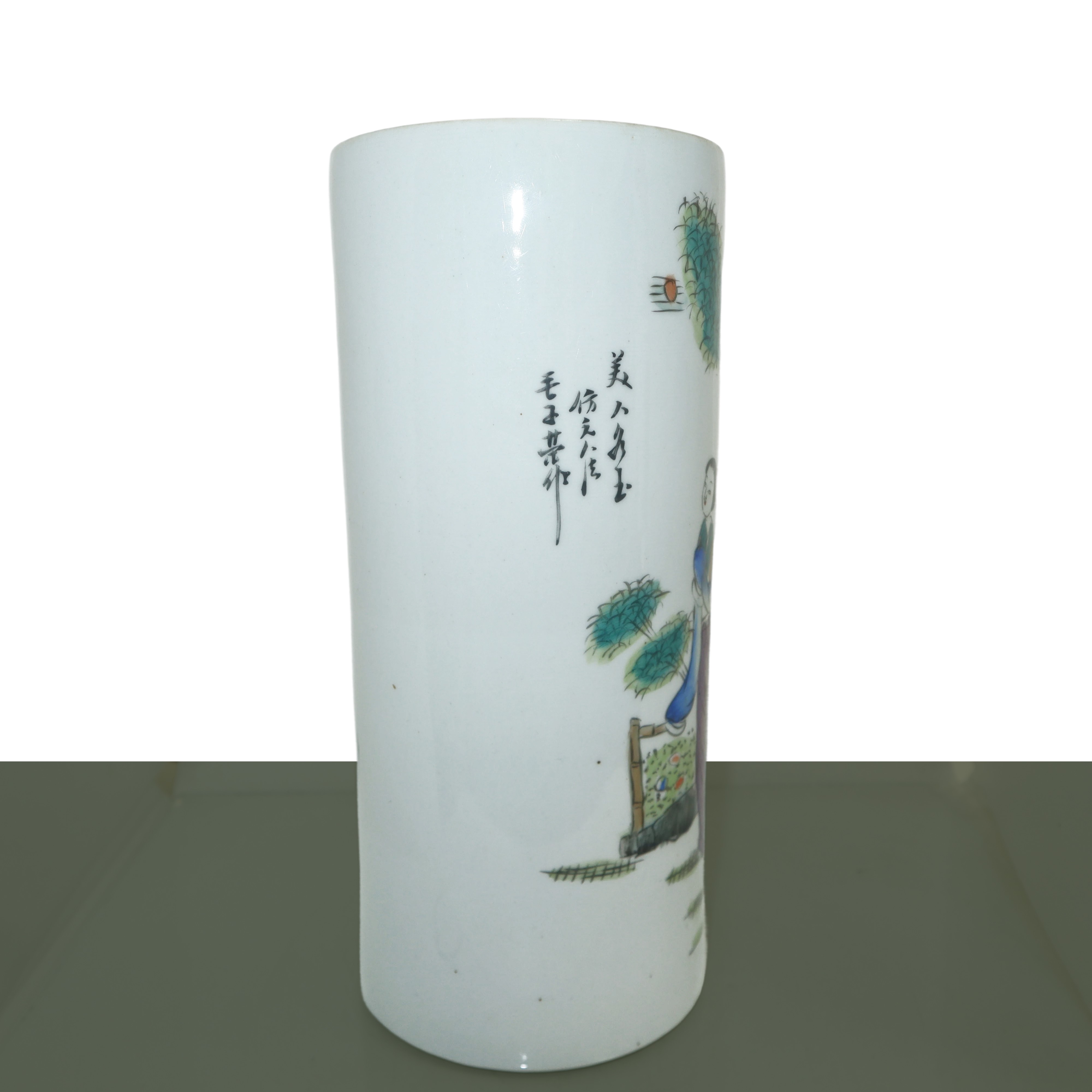 Portapenne con raffigurazioni di celebrità e dipinti cinesi