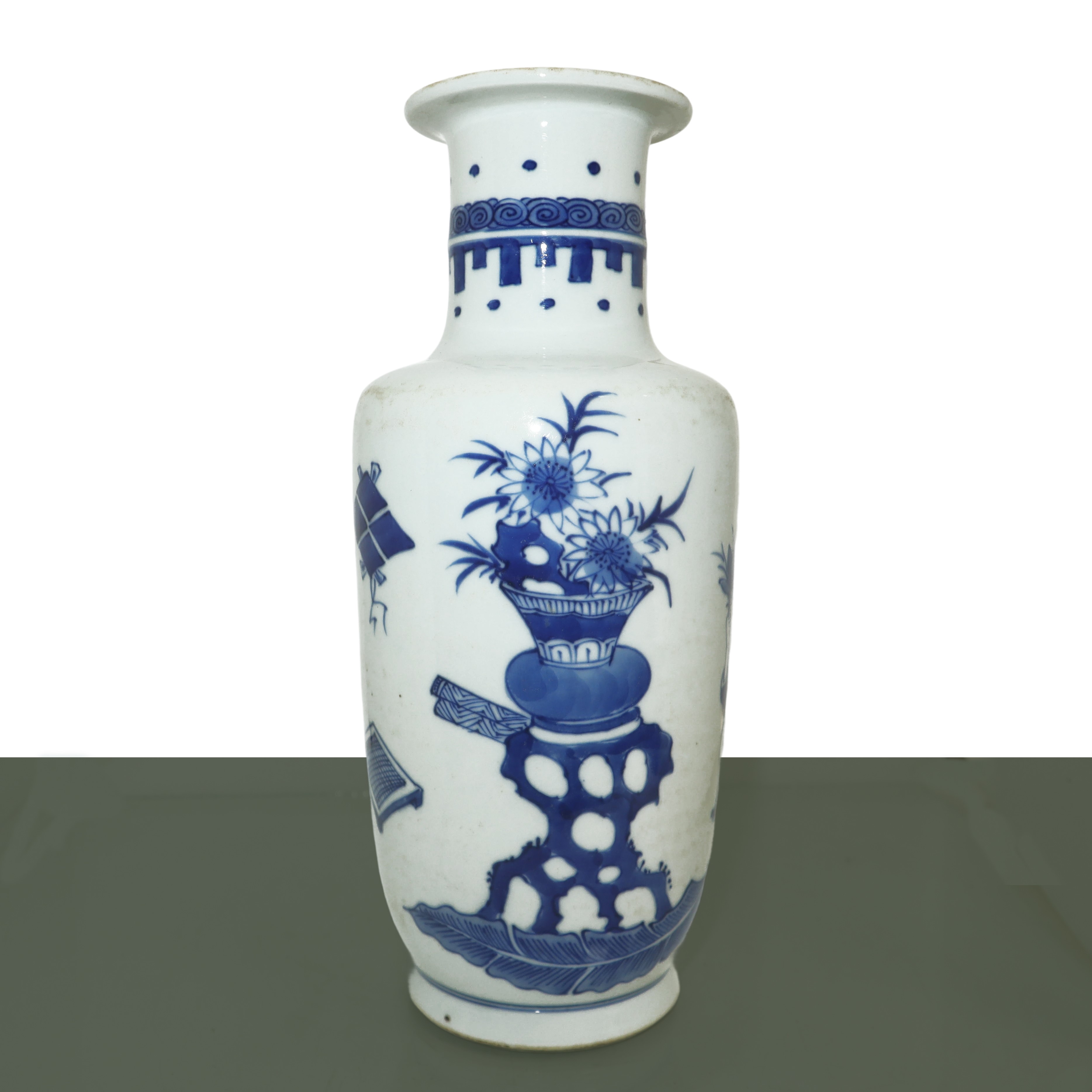 Vaso nei toni blu e bianco