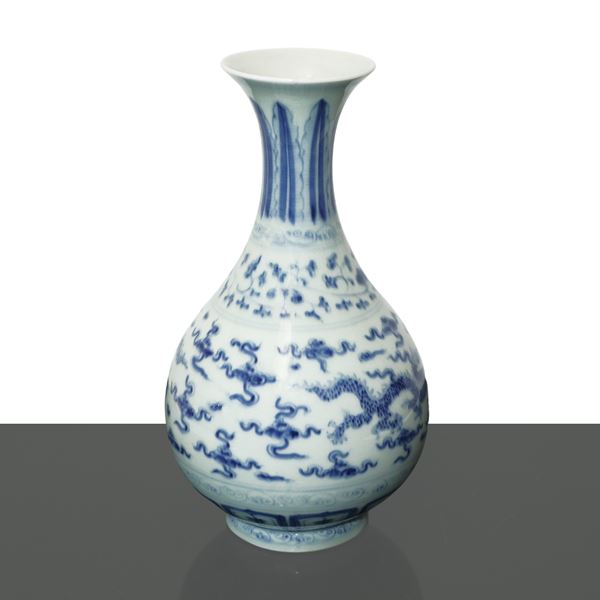 Vaso nei toni del blu