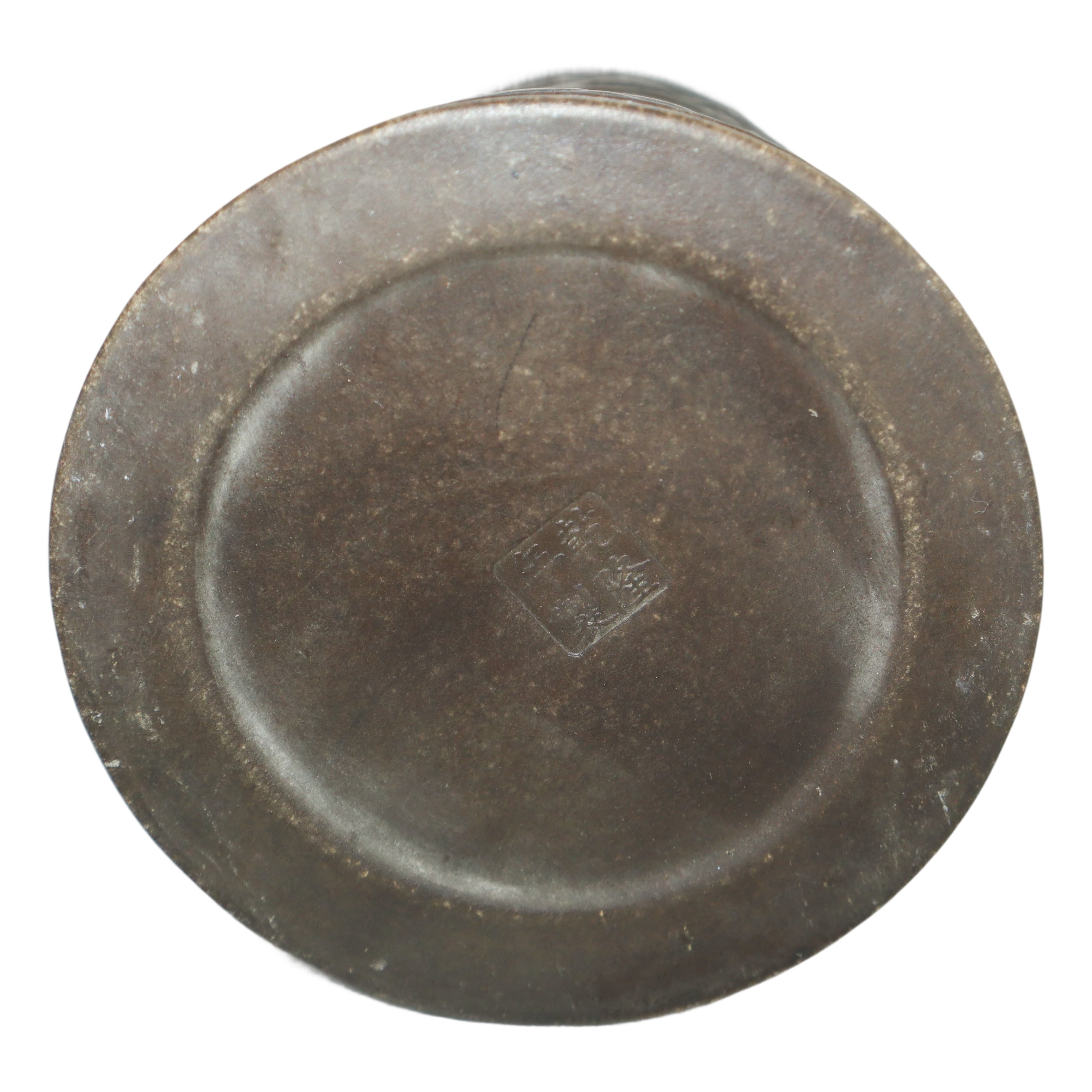 Portapenne e tazza per il thè in argilla viola Yixing