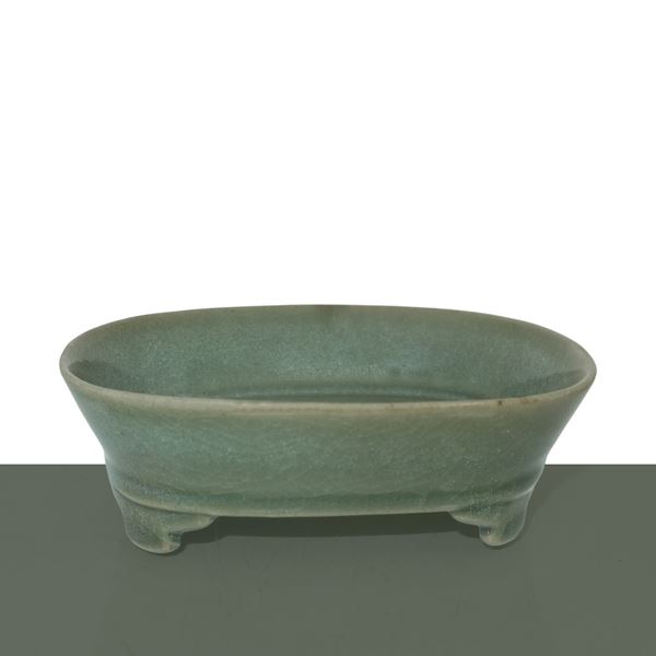 Glazed ceramic brush washer
