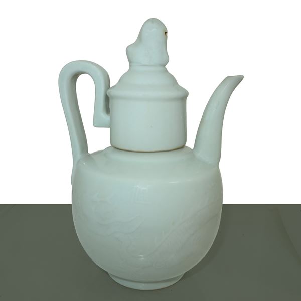 Song Dynasty Style Teapot with Dragon and Inscriptions