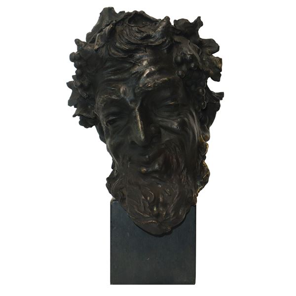 Vincenzo Gemito - Testa di satiro, scultura in bronzo