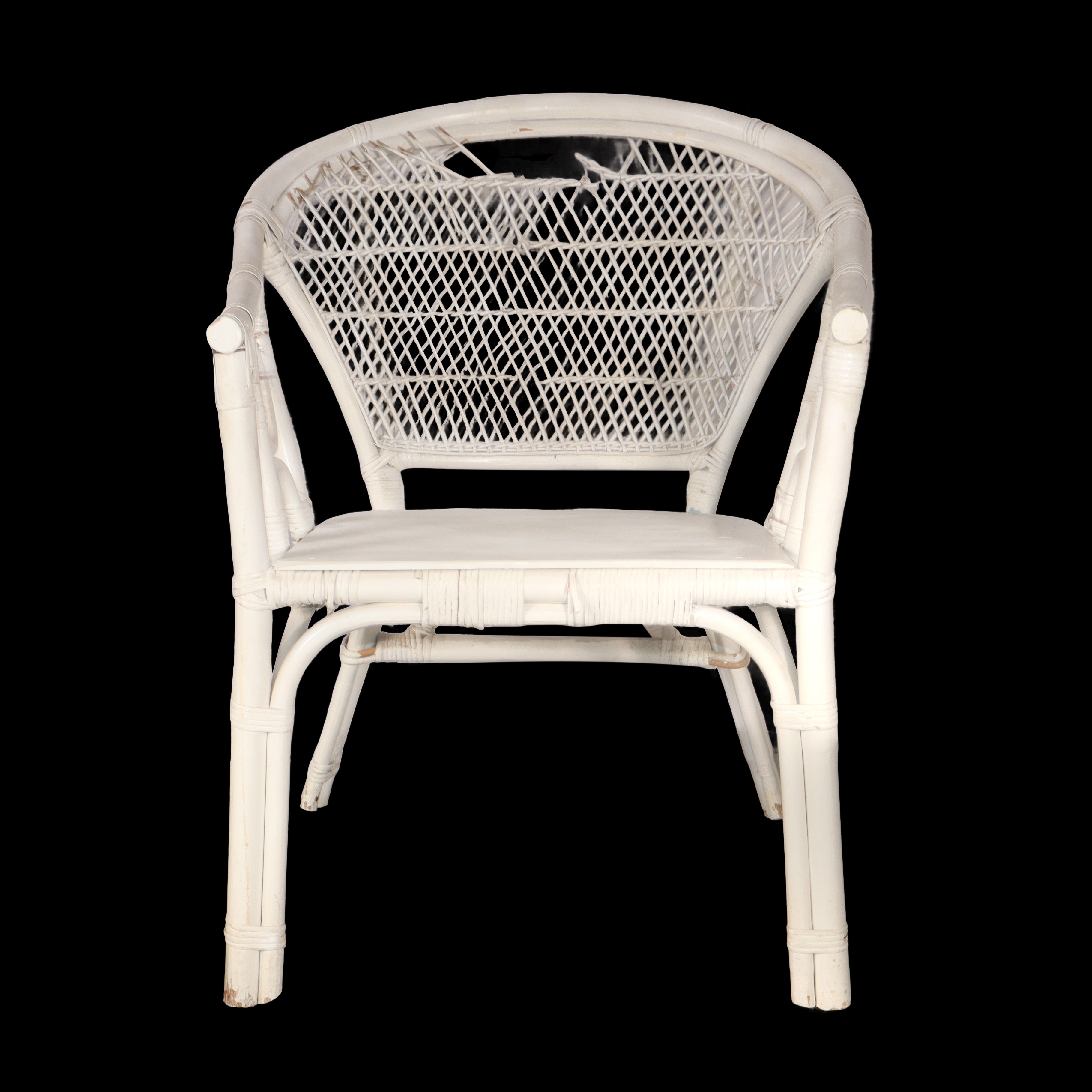 Salotto in Rattan Laccato Bianco