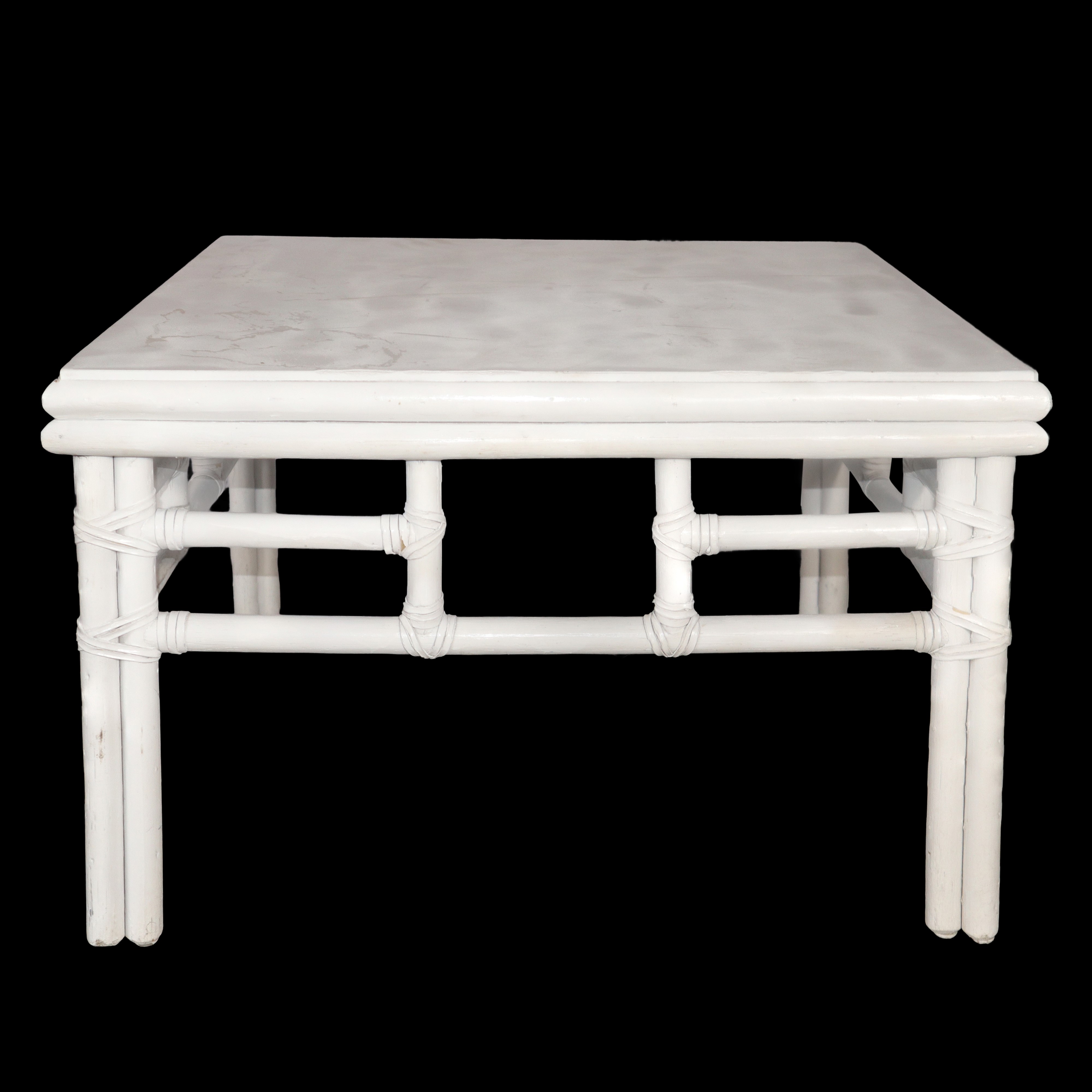 Salotto in Rattan Laccato Bianco