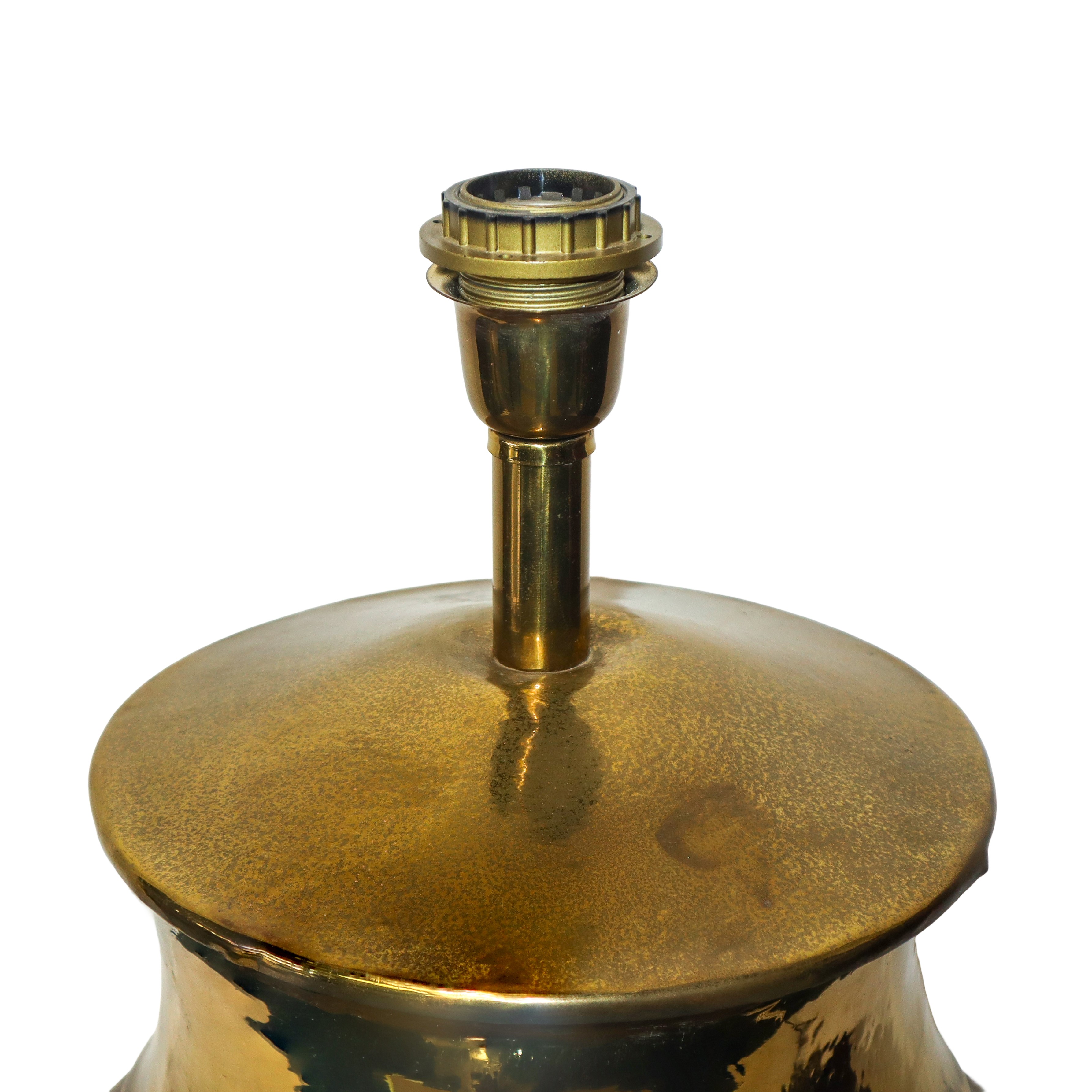 Lume con base dorata in metallo