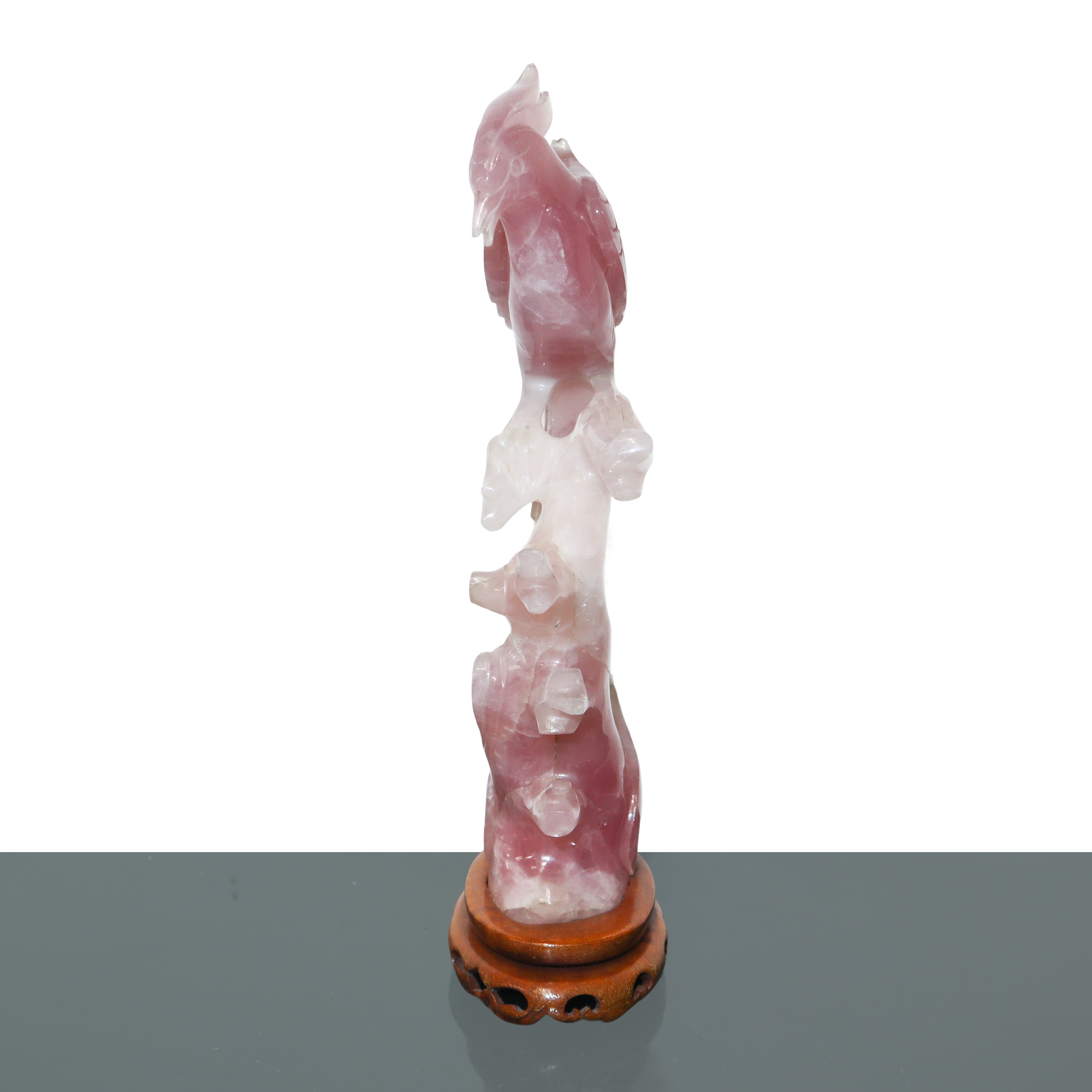 Pappagallo in Quarzo Rosa