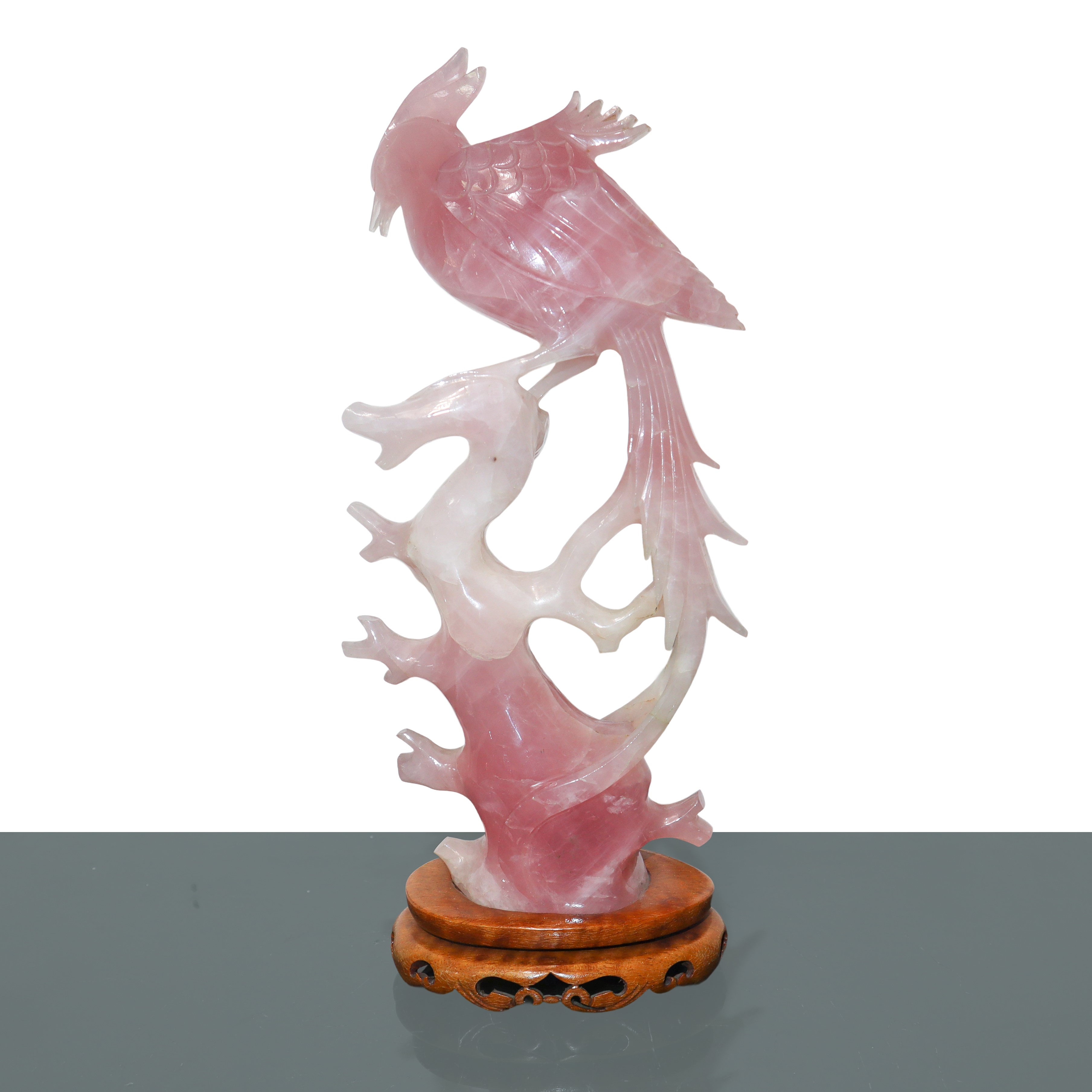 Pappagallo in Quarzo Rosa