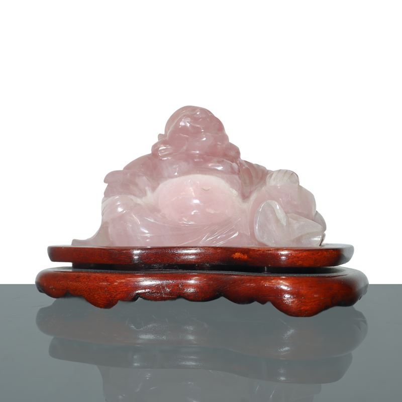 Buddha in quarzo rosa