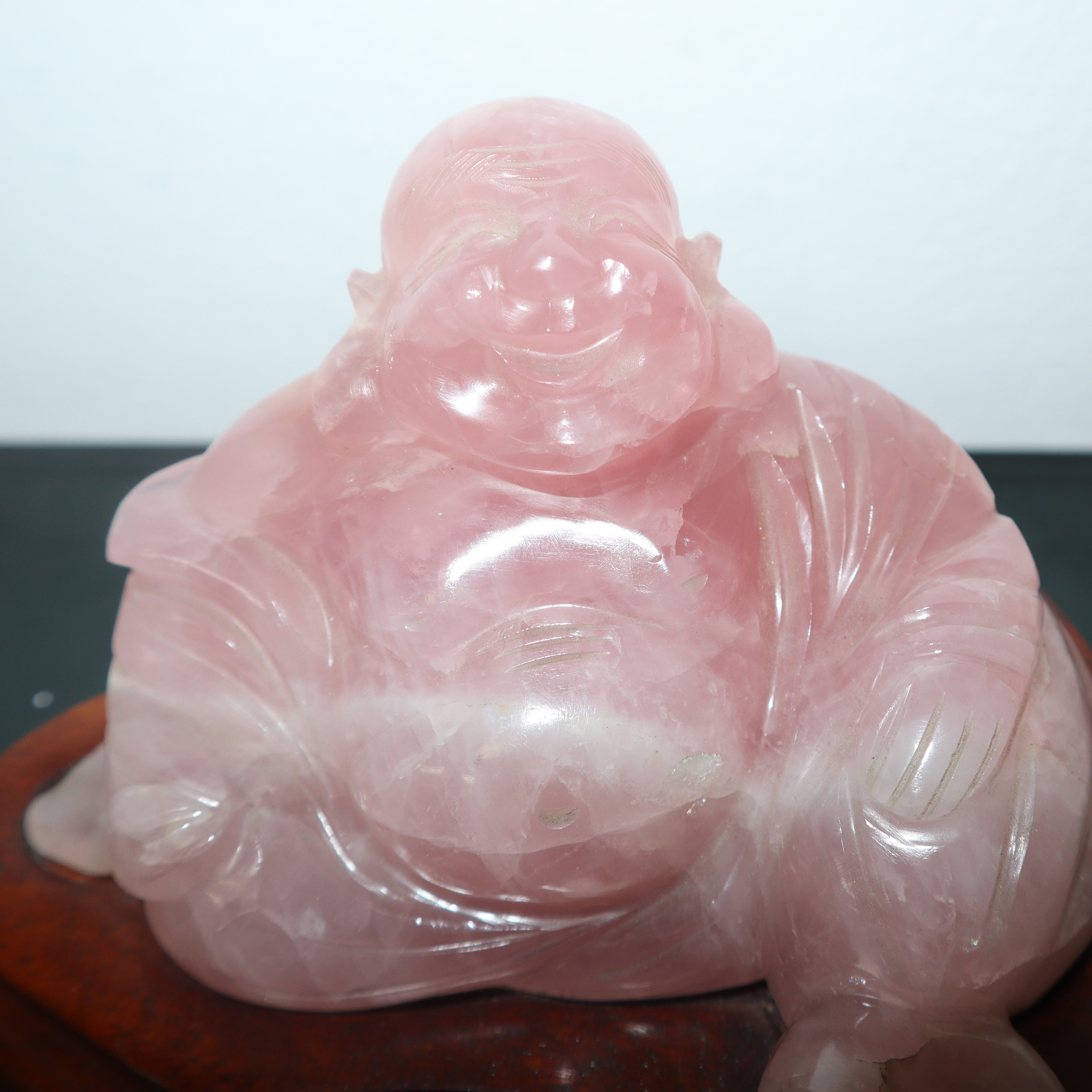 Buddha in quarzo rosa