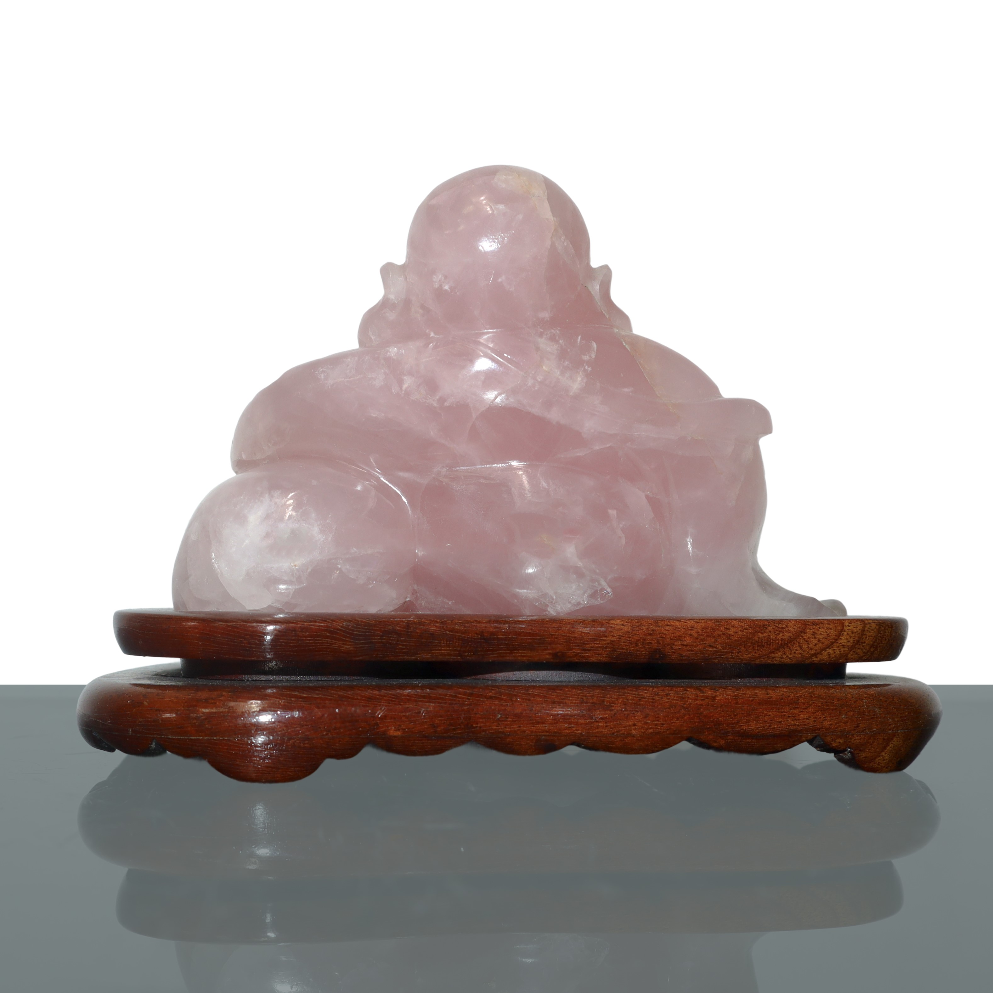 Buddha in quarzo rosa