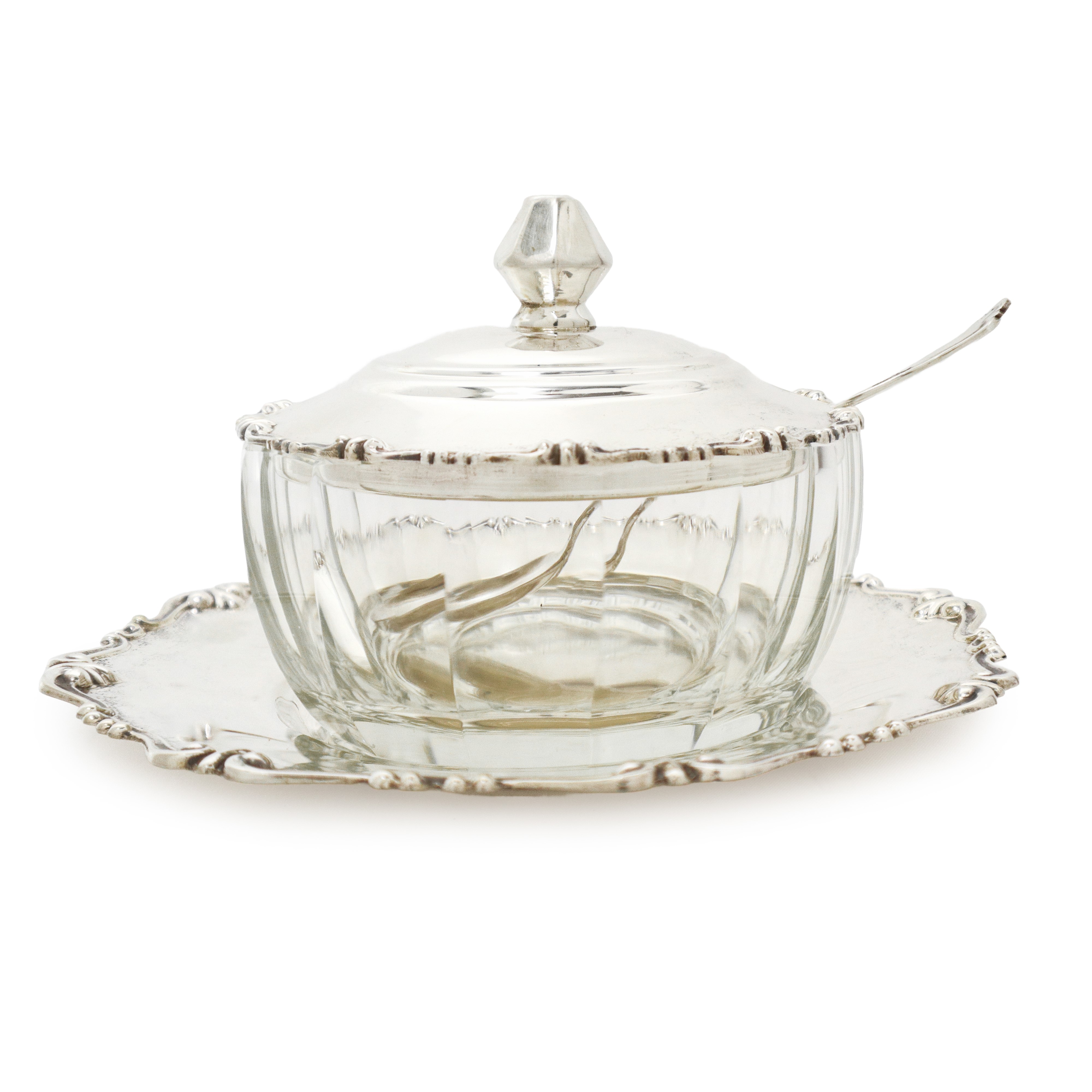 Oliera e formaggiera in argento 800