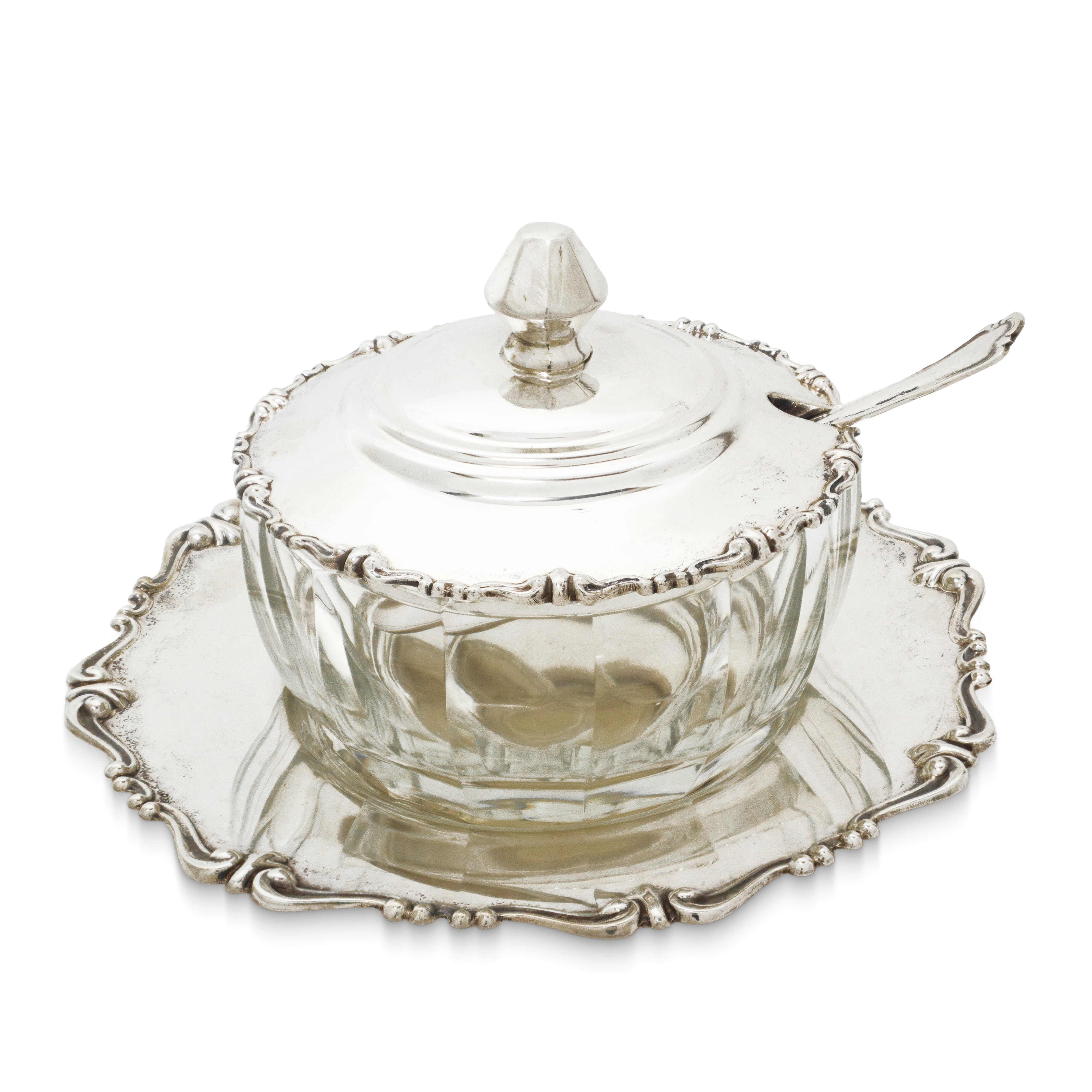 Oliera e formaggiera in argento 800