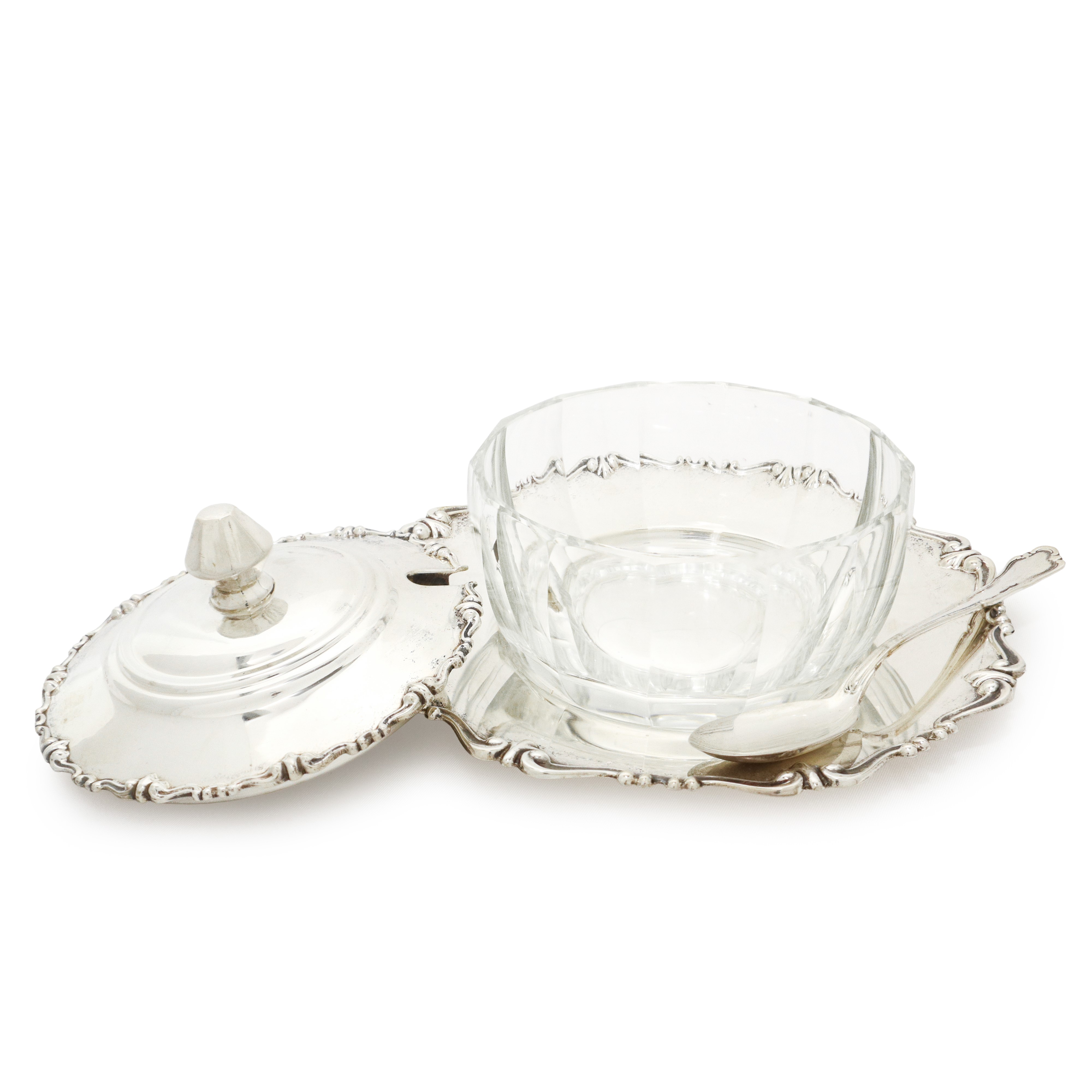 Oliera e formaggiera in argento 800