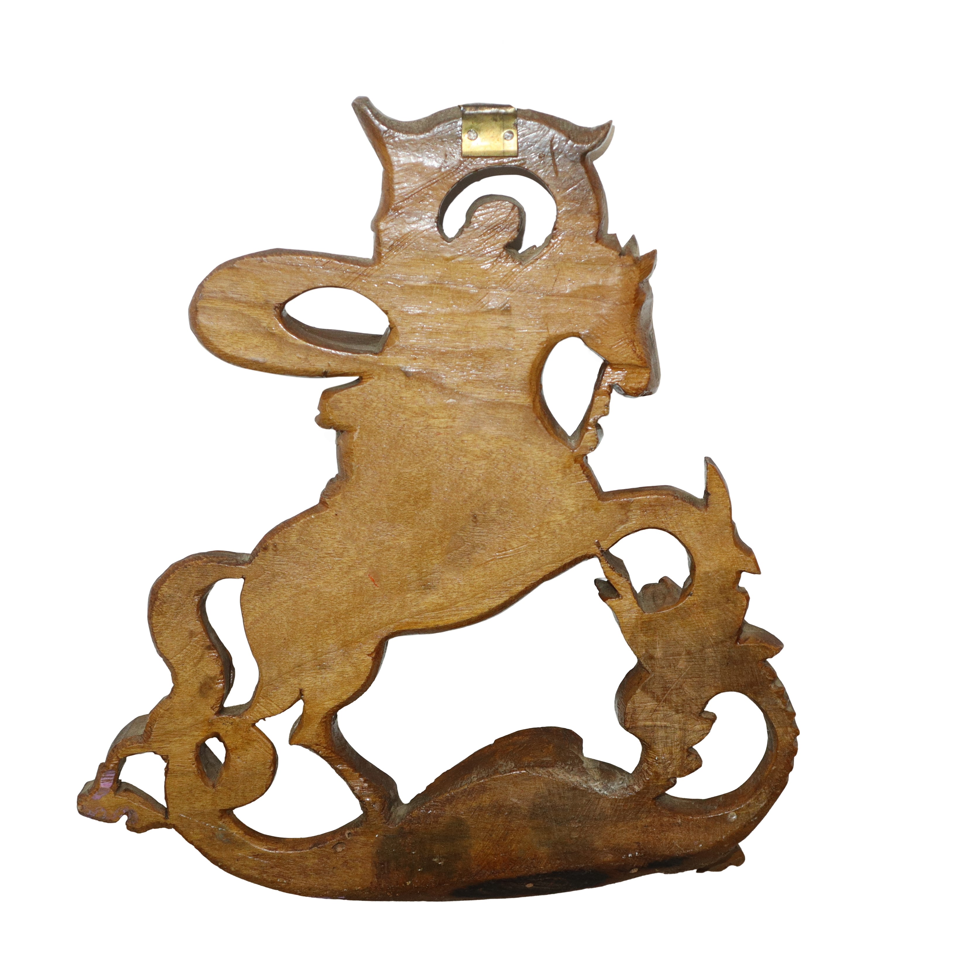 San Giorgio e il drago, scultura in legno