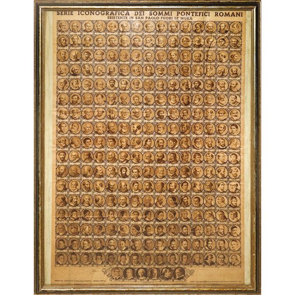 Societ&#224; anonima istituto Romano di arti grafiche di Tumminelli &amp; C. Roma - Serie iconografica dei sommi pontefici romani esistene in San Paolo fuori le Mura