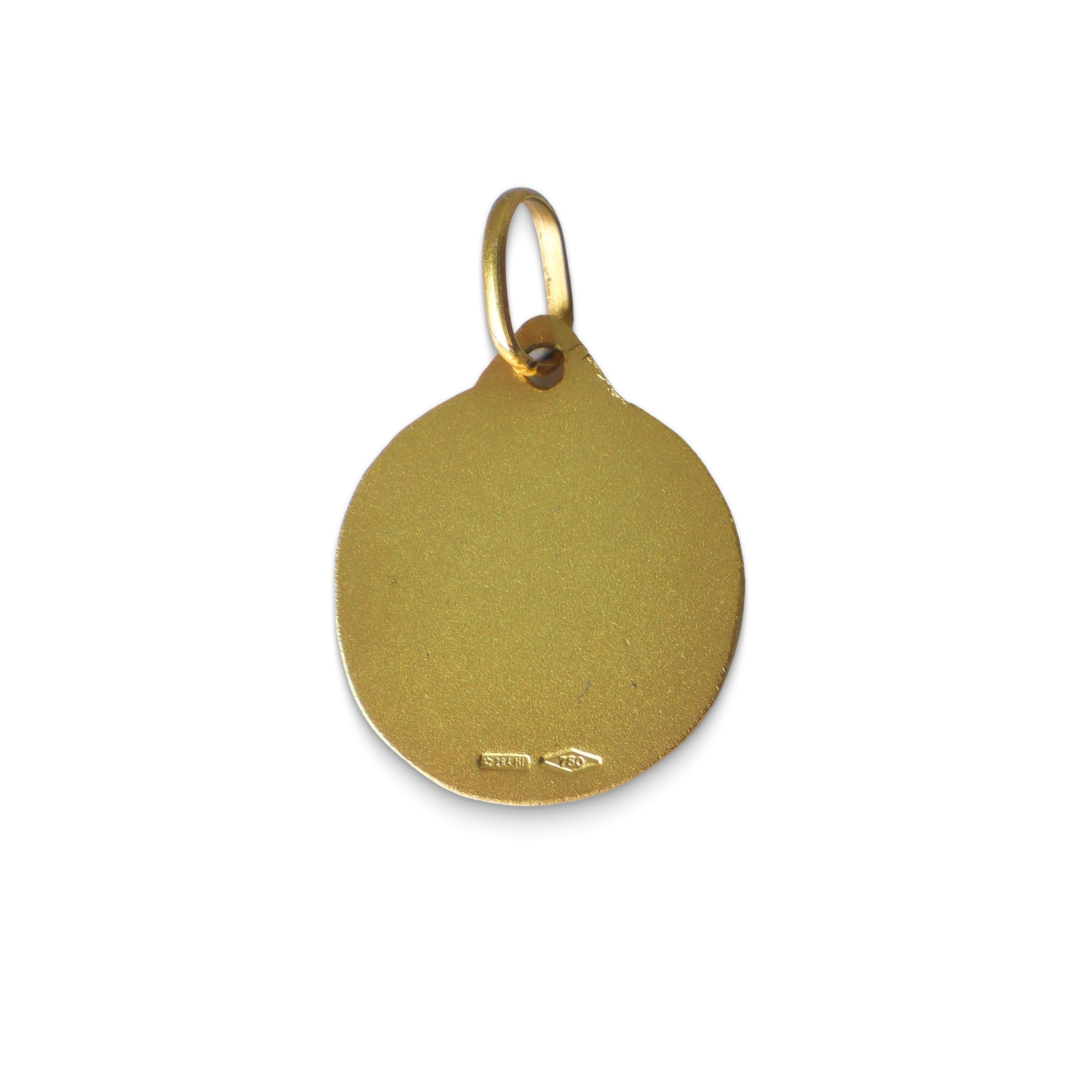 Medaglietta in oro 750, gr. 2,9