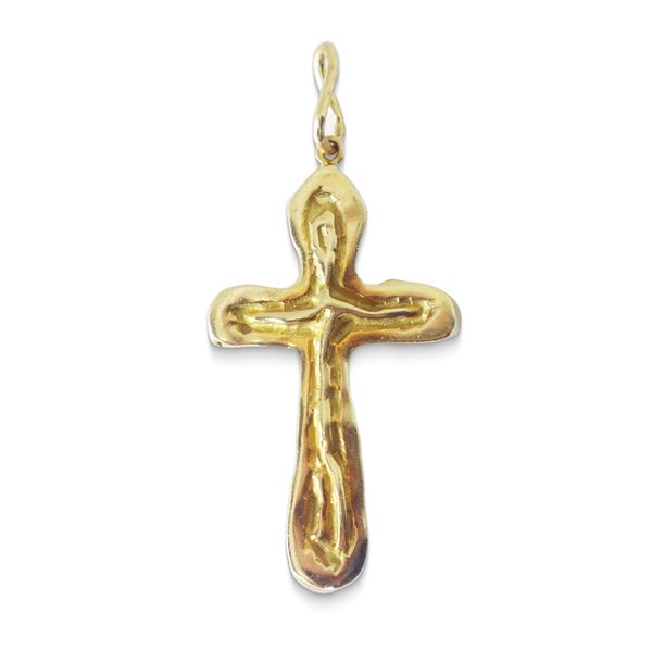 Crucifix in 750 yellow gold