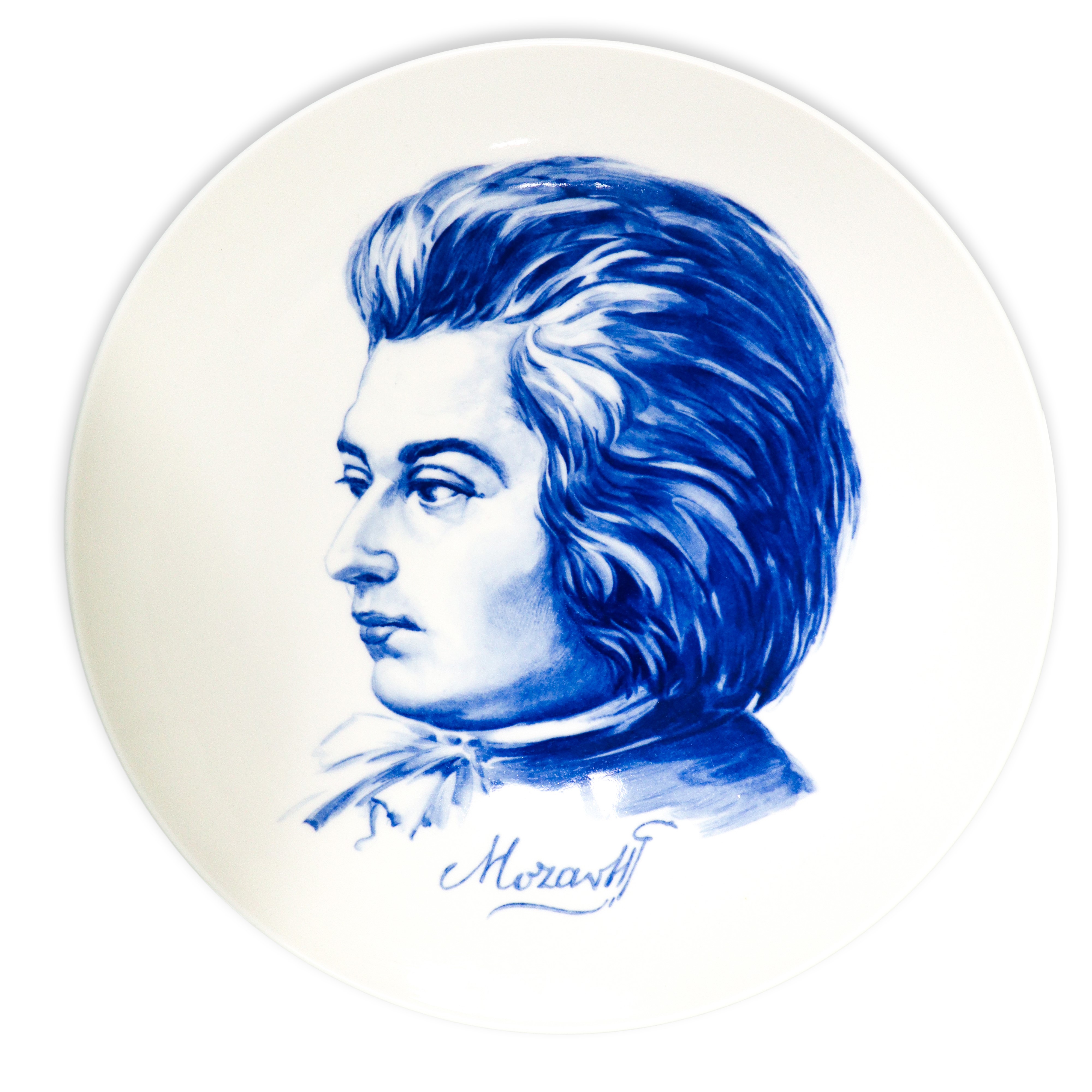 Porcelain Meissen - Gruppo di 4 piatti in porcellana con ritratti di personalità illustri, anni '...