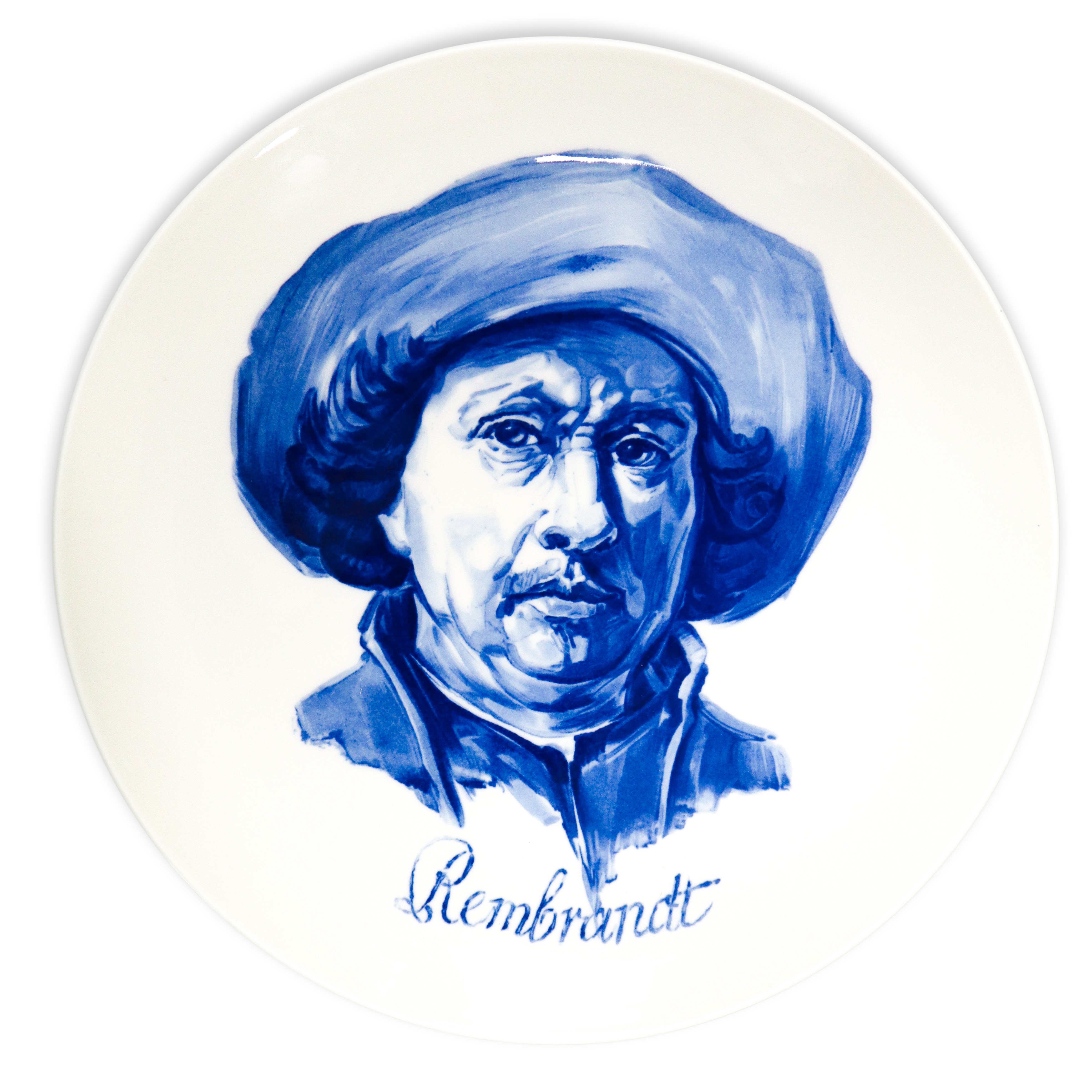 Porcelain Meissen - Gruppo di 4 piatti in porcellana con ritratti di personalità illustri, anni '...