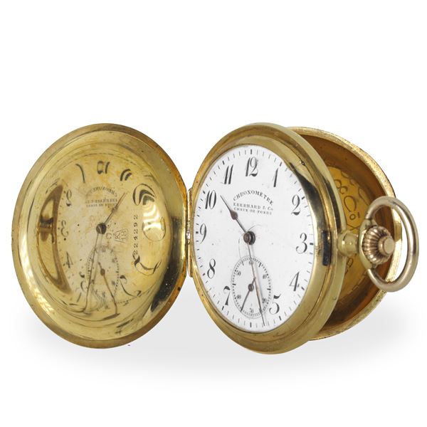 Eberhard &amp; Co Suisse - 18kt gold pocket chronometer