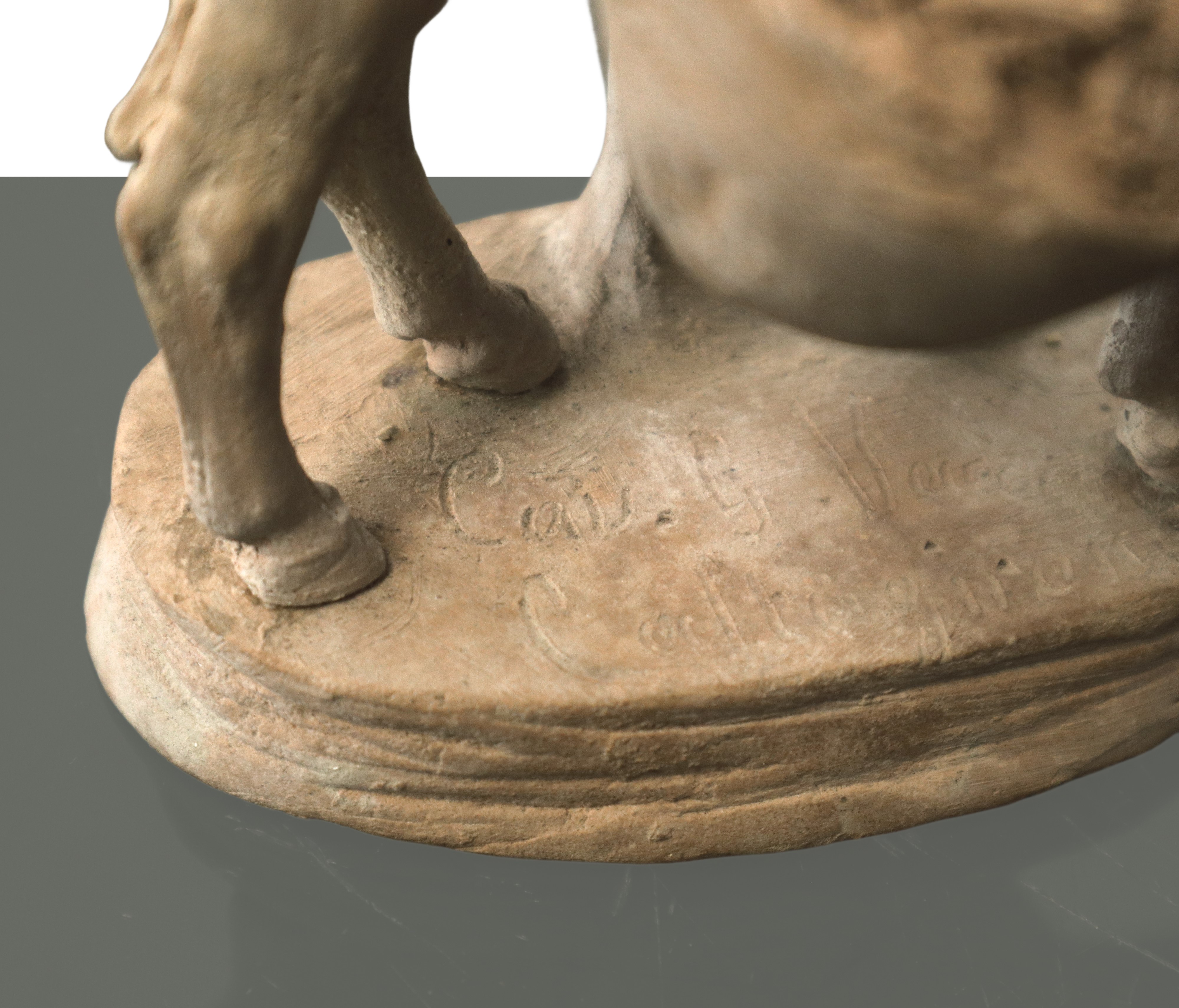 Uomo a cavallo d'asino