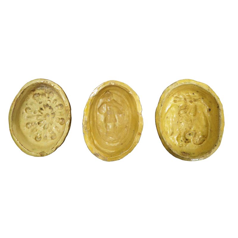 Gruppo di 3 formelle per la mostarda