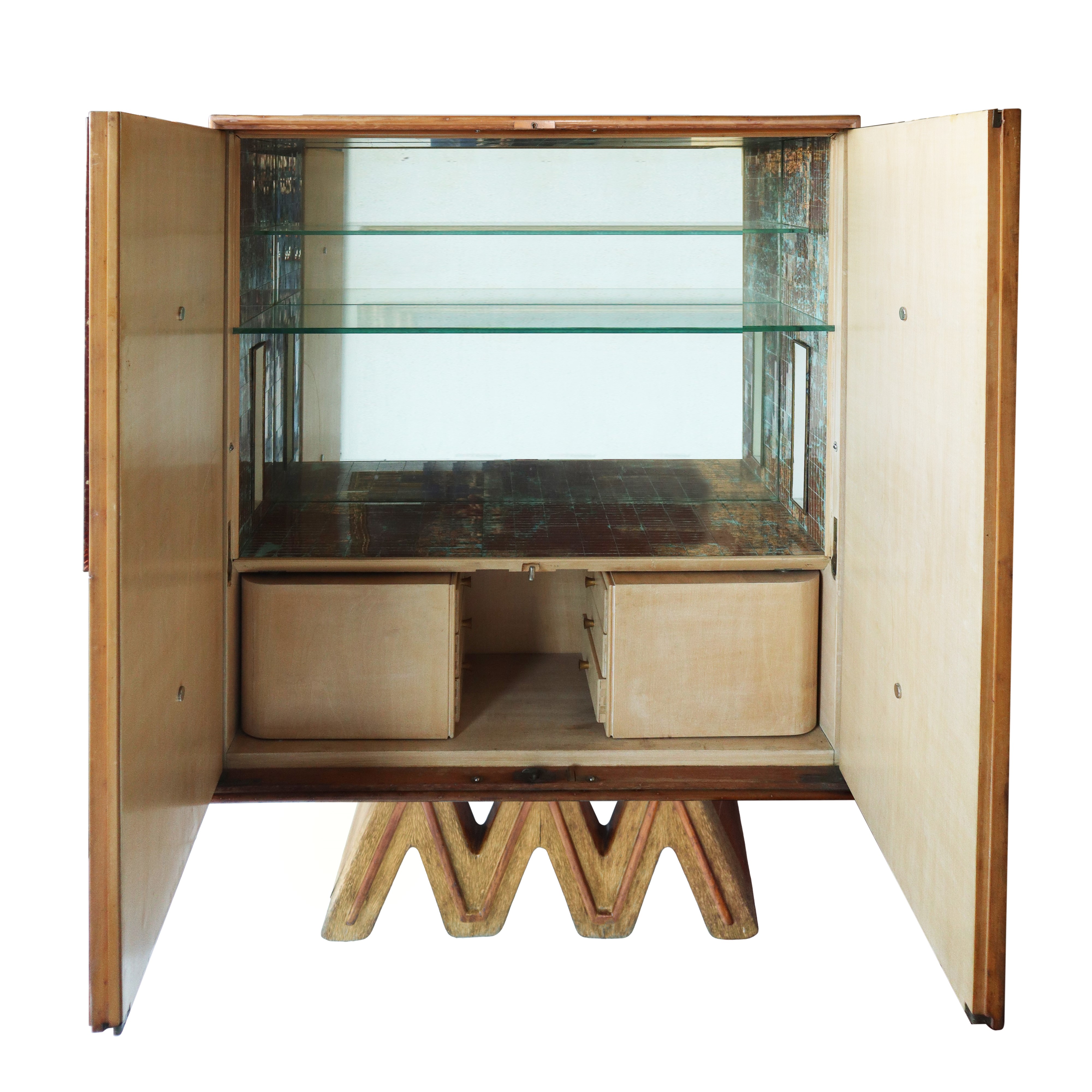 Variante del mobile bar "5142" di Osvaldo Borsani per Arredamenti Borsani, Art Deco