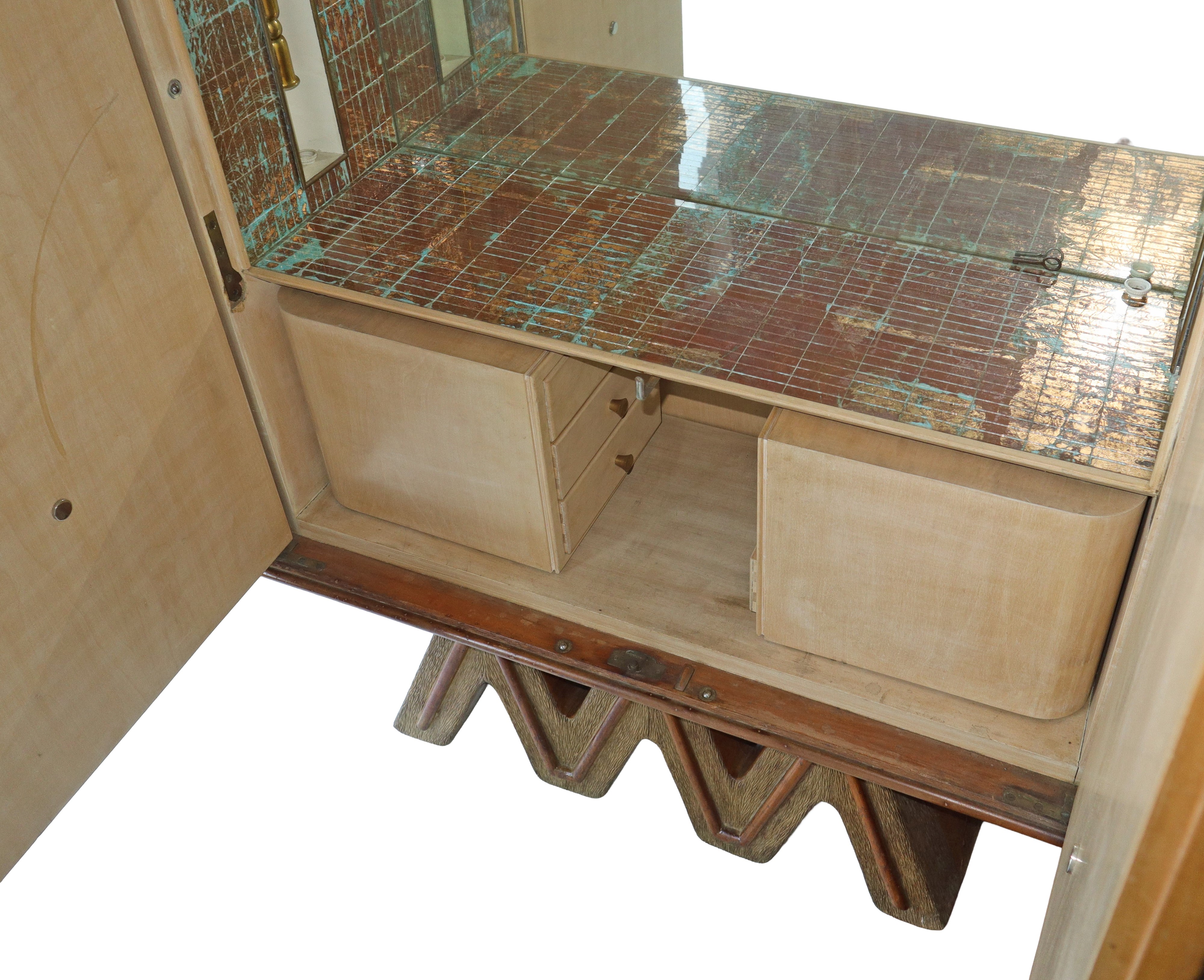 Variante del mobile bar "5142" di Osvaldo Borsani per Arredamenti Borsani, Art Deco