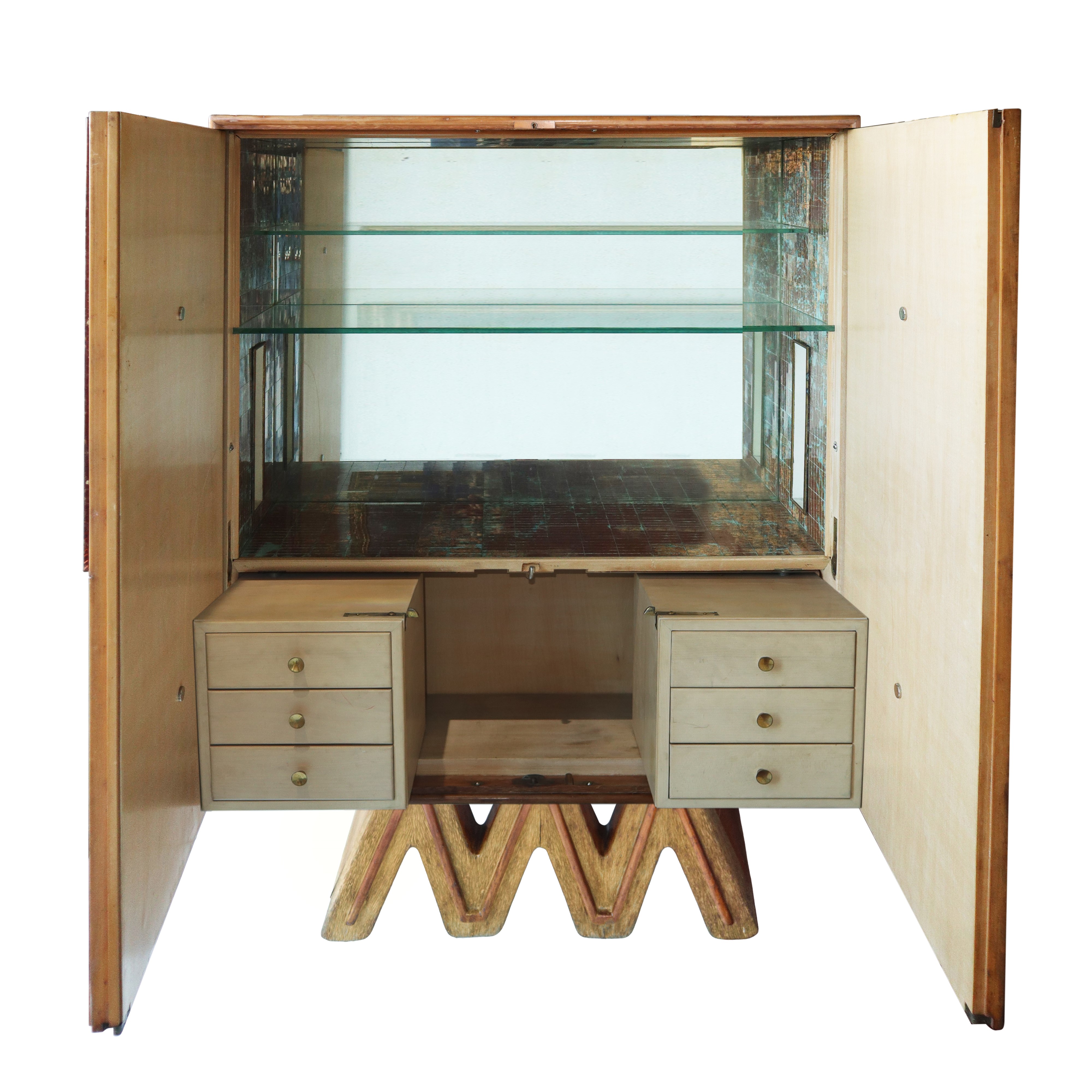 Variante del mobile bar "5142" di Osvaldo Borsani per Arredamenti Borsani, Art Deco