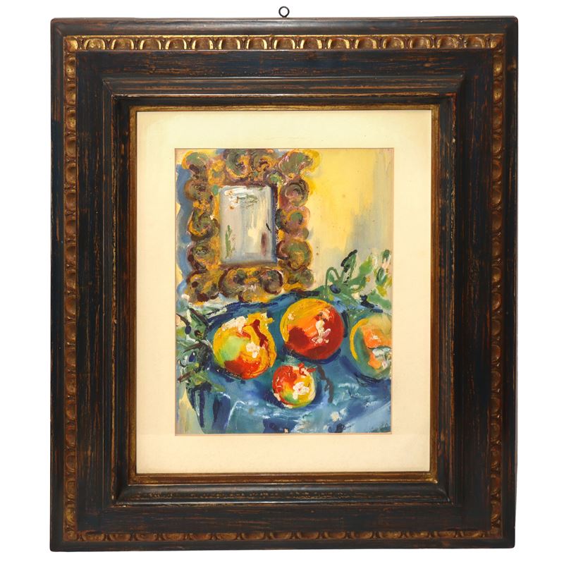 Natura morta di frutti con specchio