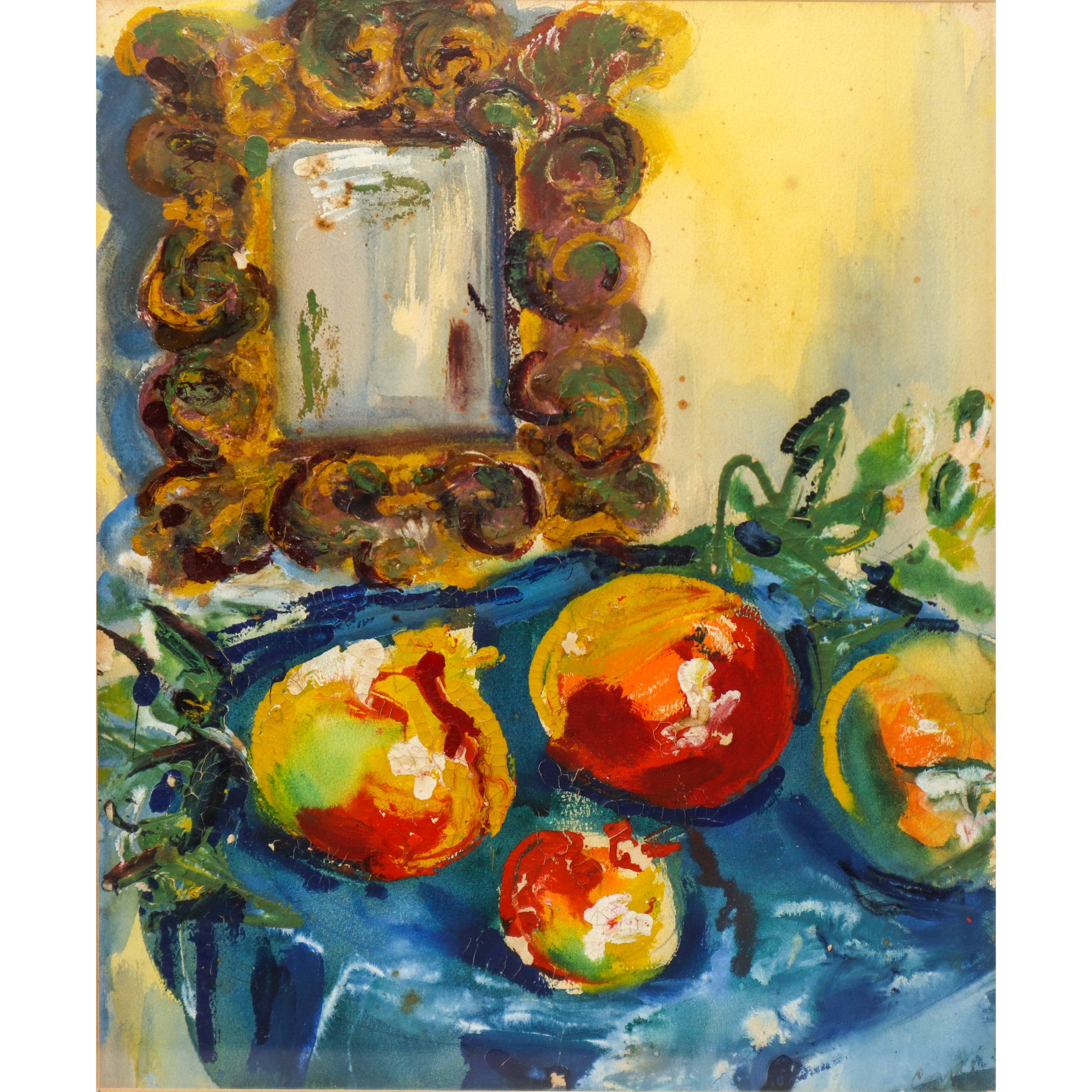 Natura morta di frutti con specchio