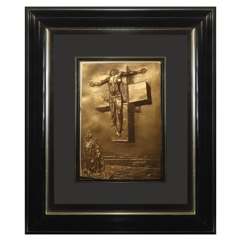 Corpus Hypercubus, bassorilievo su lamina oro