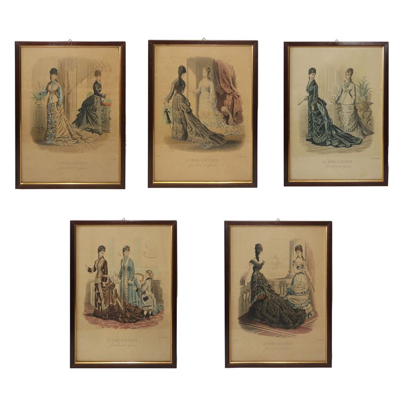 N°5 Stampe policrome "La moda illustrata"