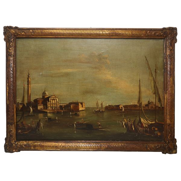 Vittore Zanetti Zilla - The island of San Giorgio Maggiore with the tip of Giudecca, Venice
