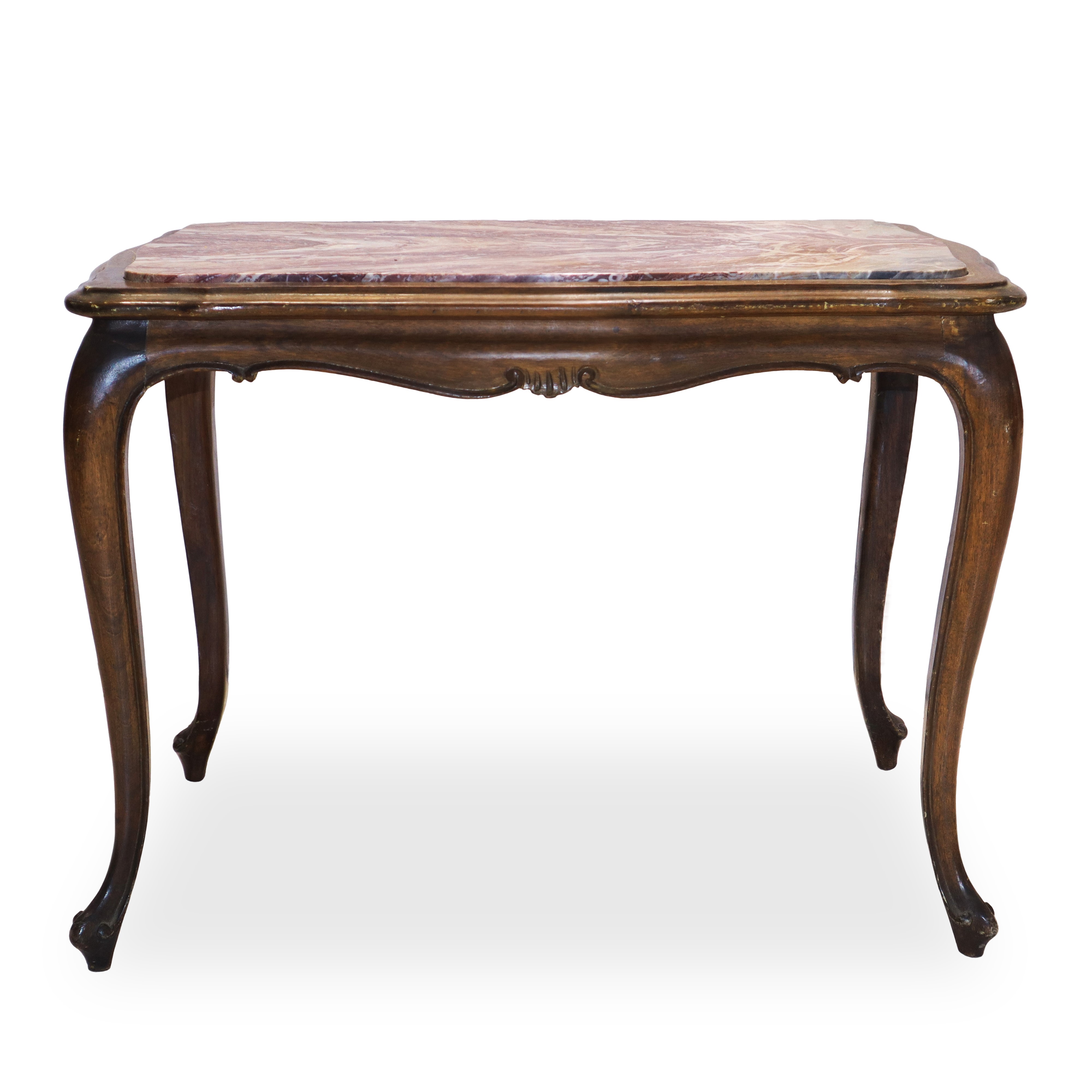 Piccolo tavolo con piano in marmo