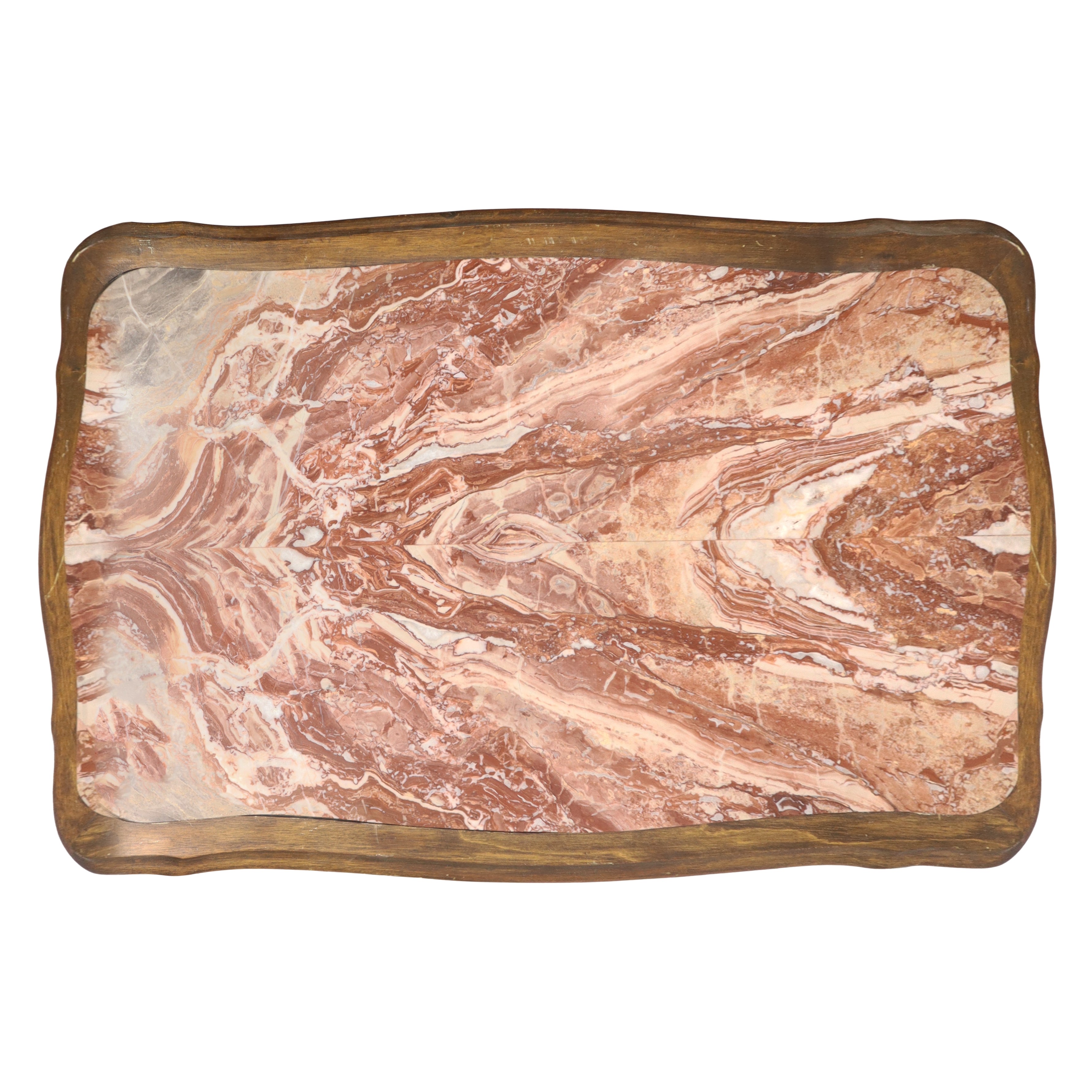 Piccolo tavolo con piano in marmo